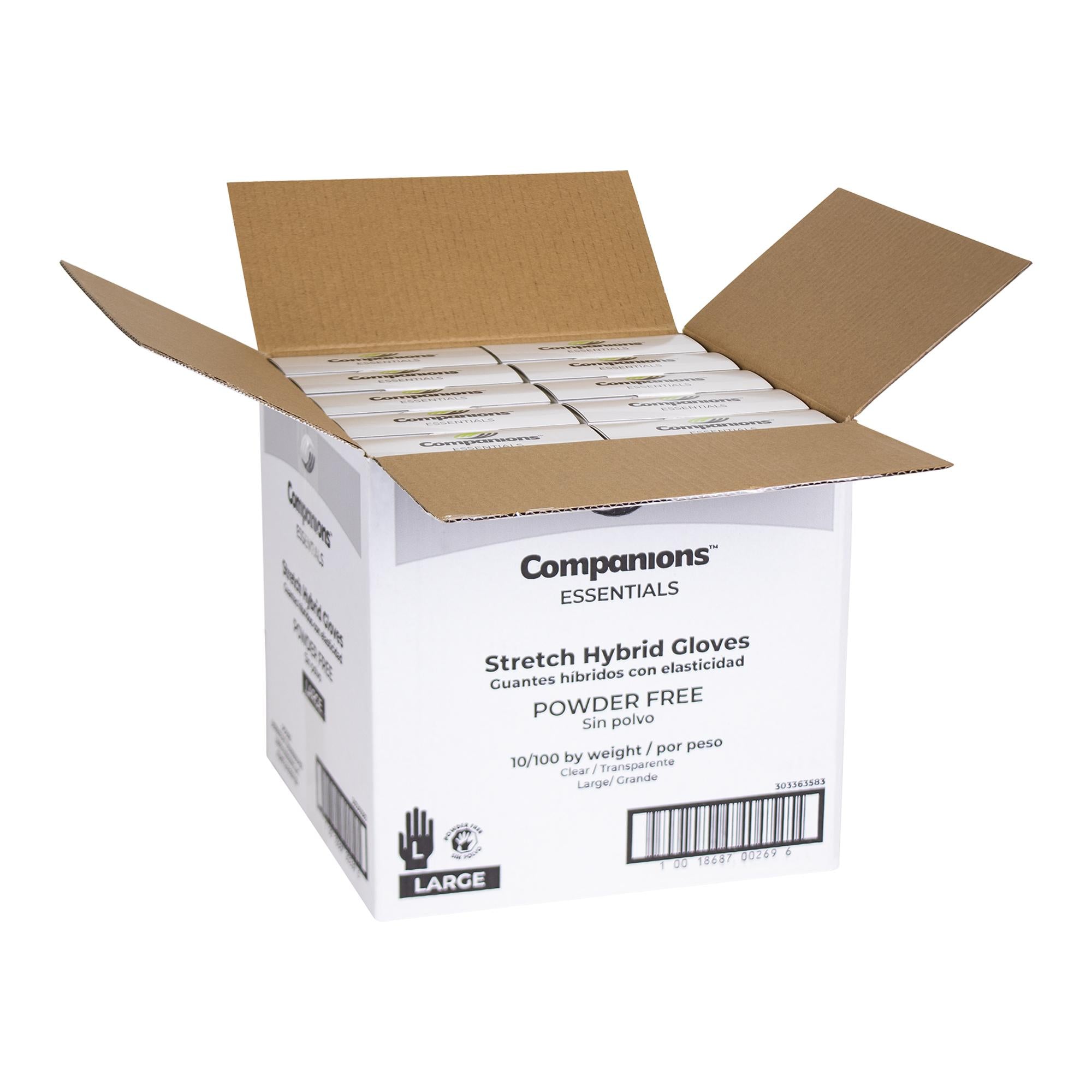 * Gloves Clear Stretch Large