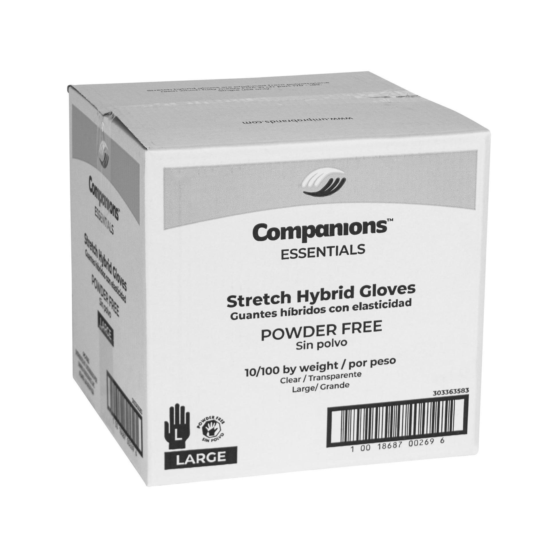 * Gloves Clear Stretch Large
