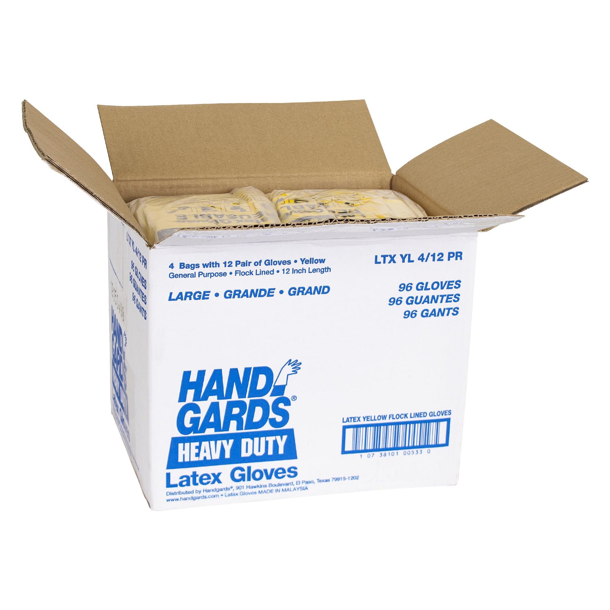 * Gloves Yellow Rubber Large