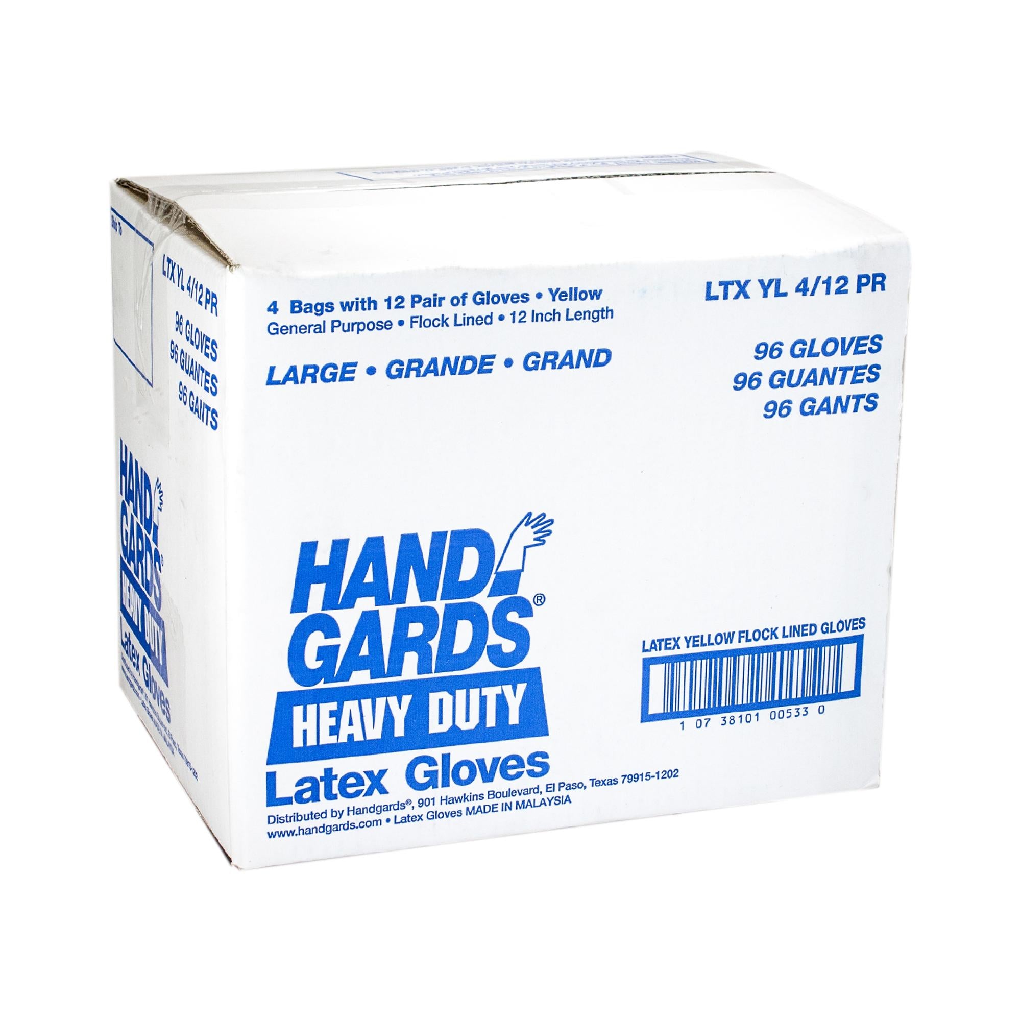 * Gloves Yellow Rubber Large