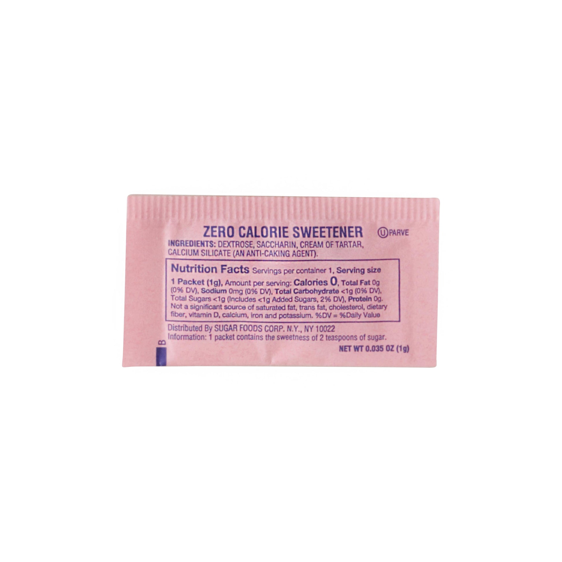 Sugar Substitute Pink Packets