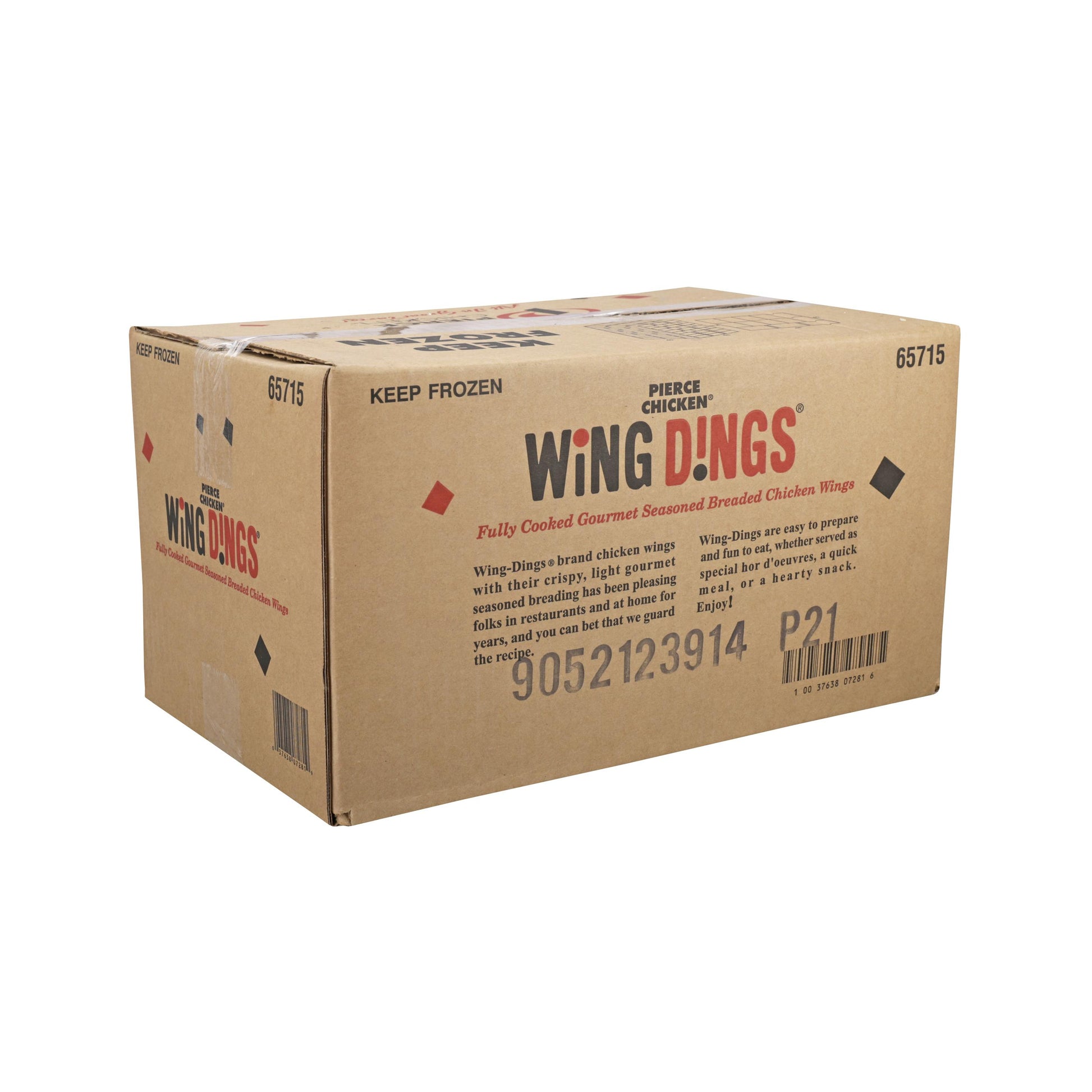 * Breaded Chicken Wing Ding Cooked