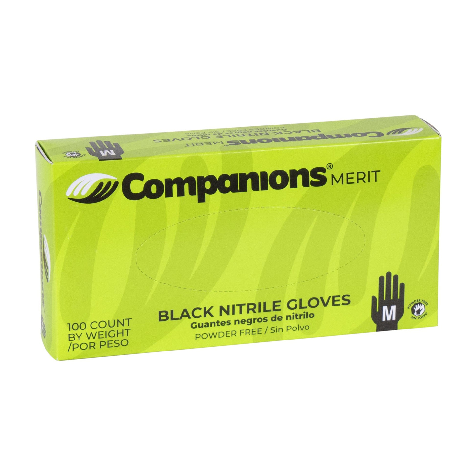 * Gloves Nitrile Black Powder Free Medium