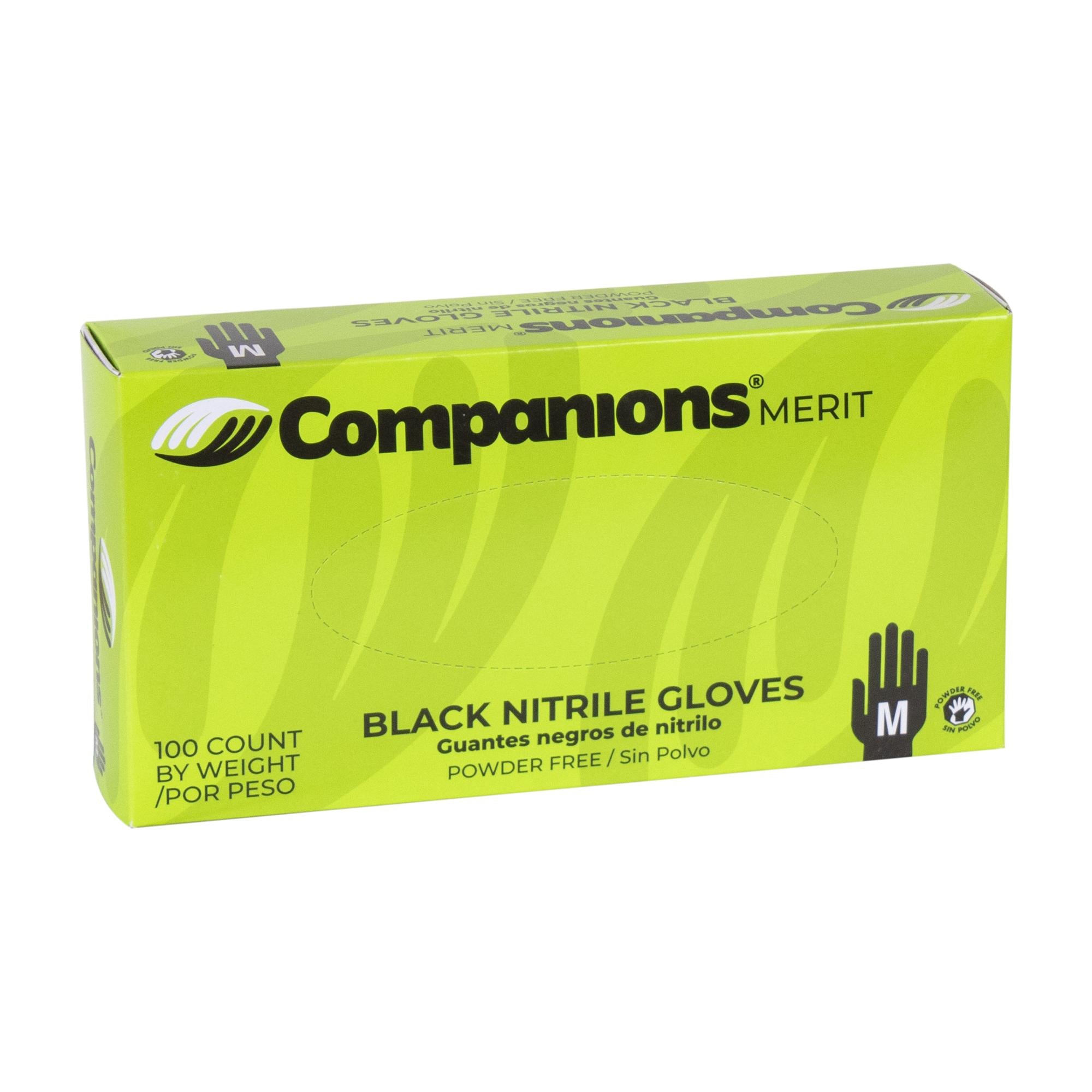 * Gloves Nitrile Black Powder Free Medium