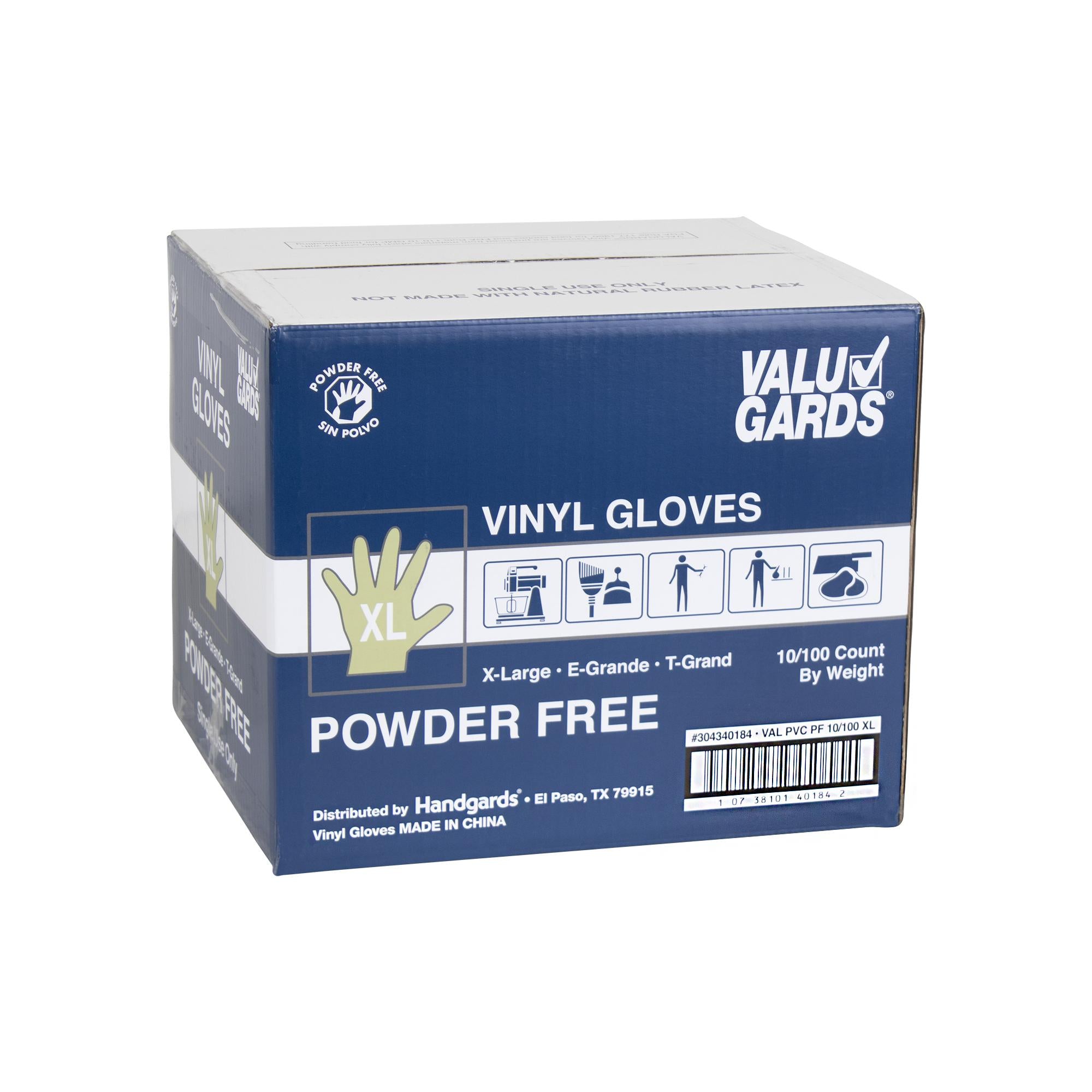 * Gloves Vinyl Powder Free Extra Large