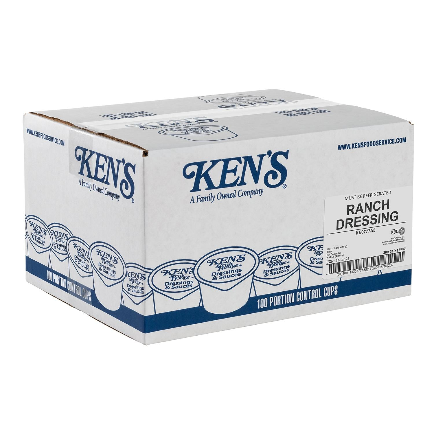 * Ranch Dressing 1.5oz Cup