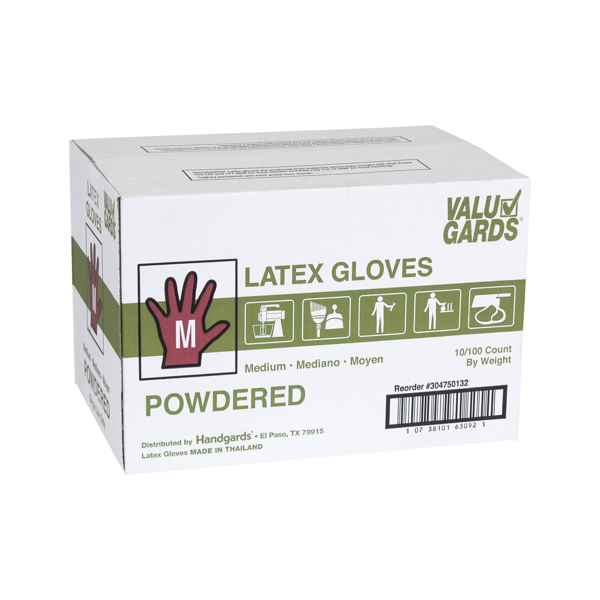 Gloves Latex Powdered Medium
