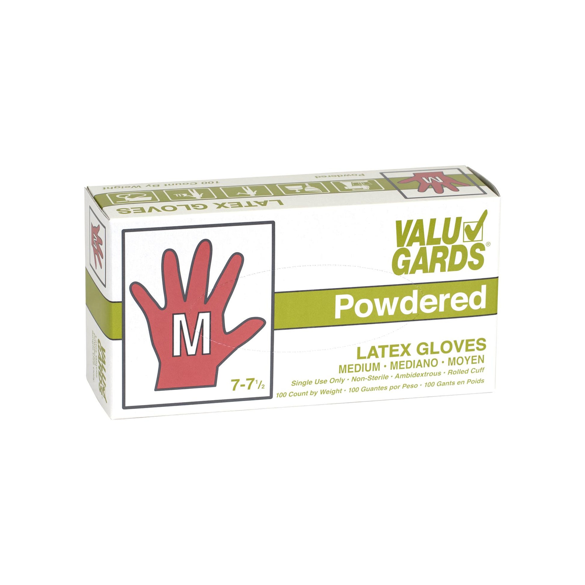 Gloves Latex Powdered Medium