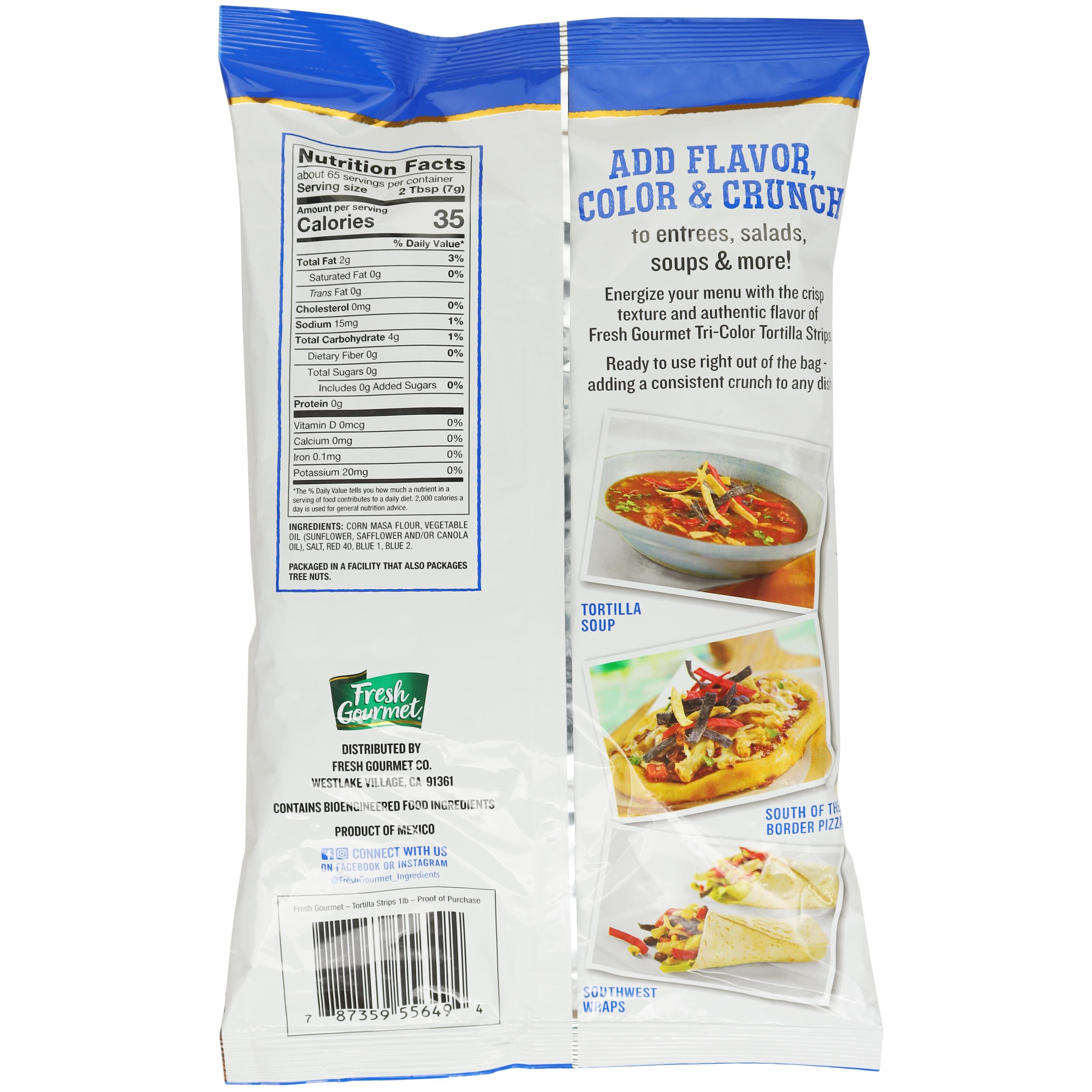 Tri-Color Tortilla Strips