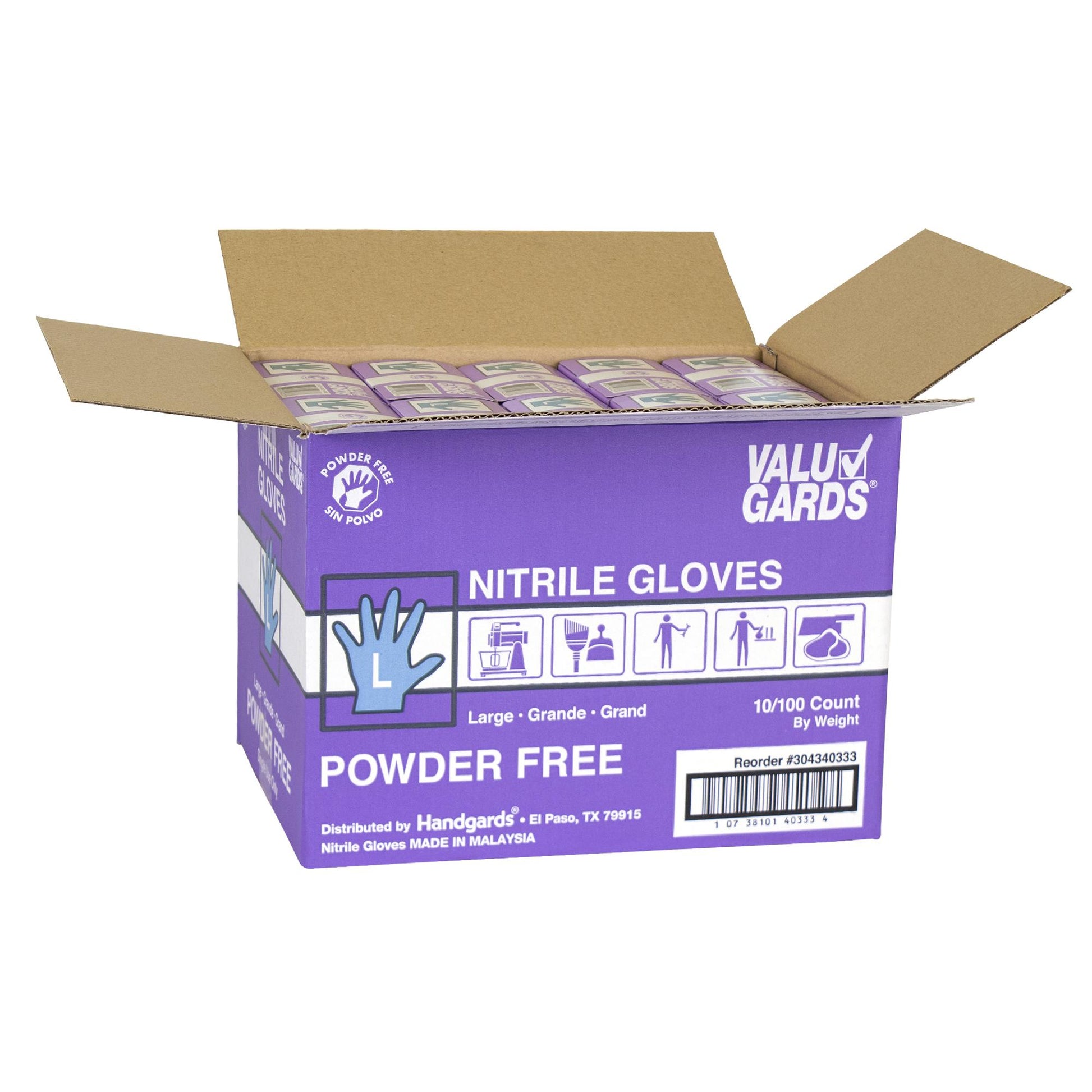 * Gloves Nitrile Purple Powder Free Large