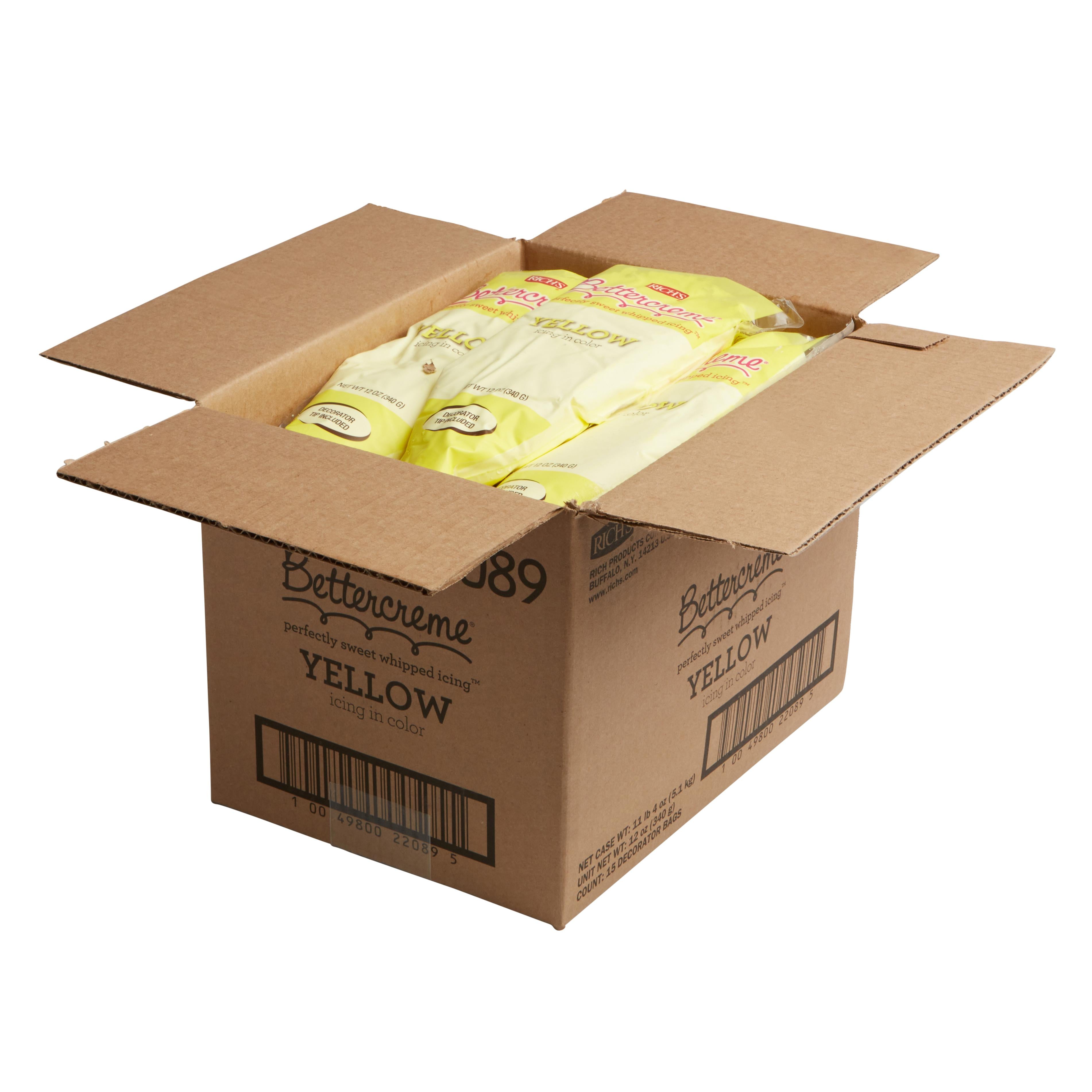 Yellow Icing in Pastry Bag