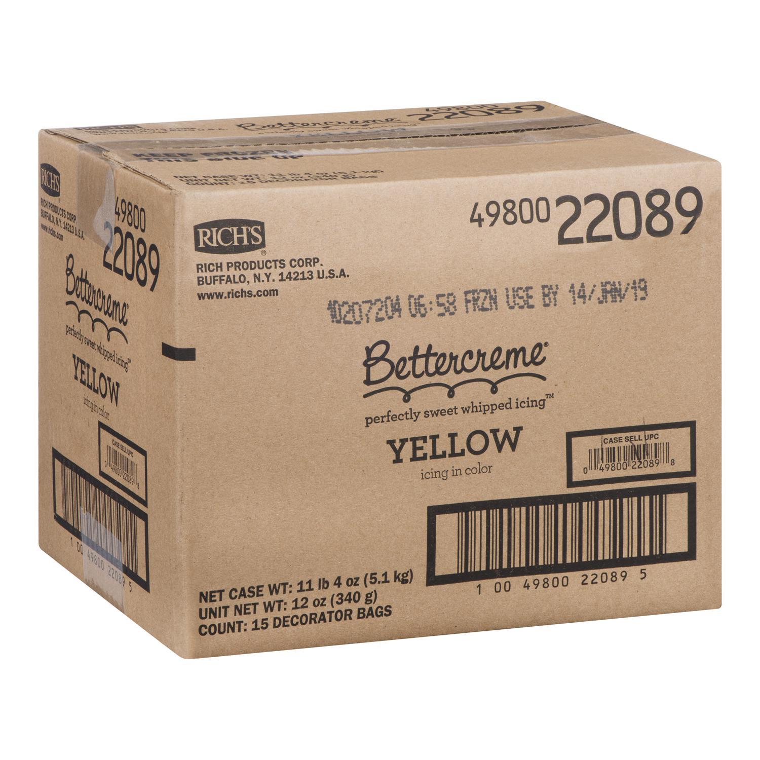 Yellow Icing in Pastry Bag