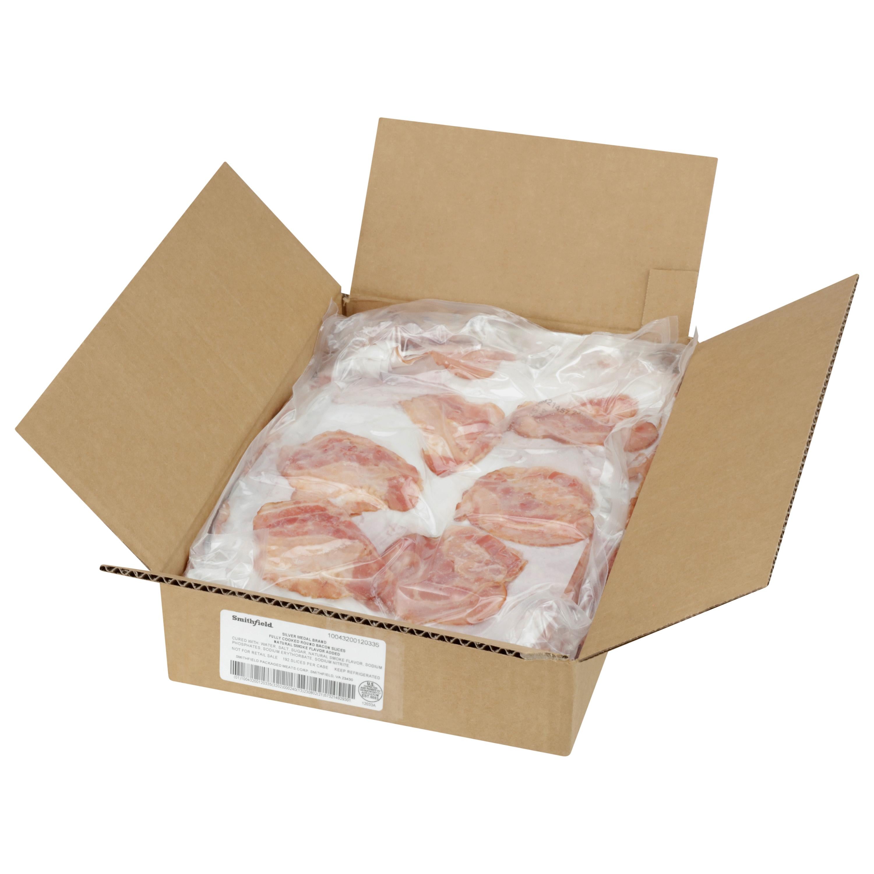 Fully Cooked Round Bacon Slices