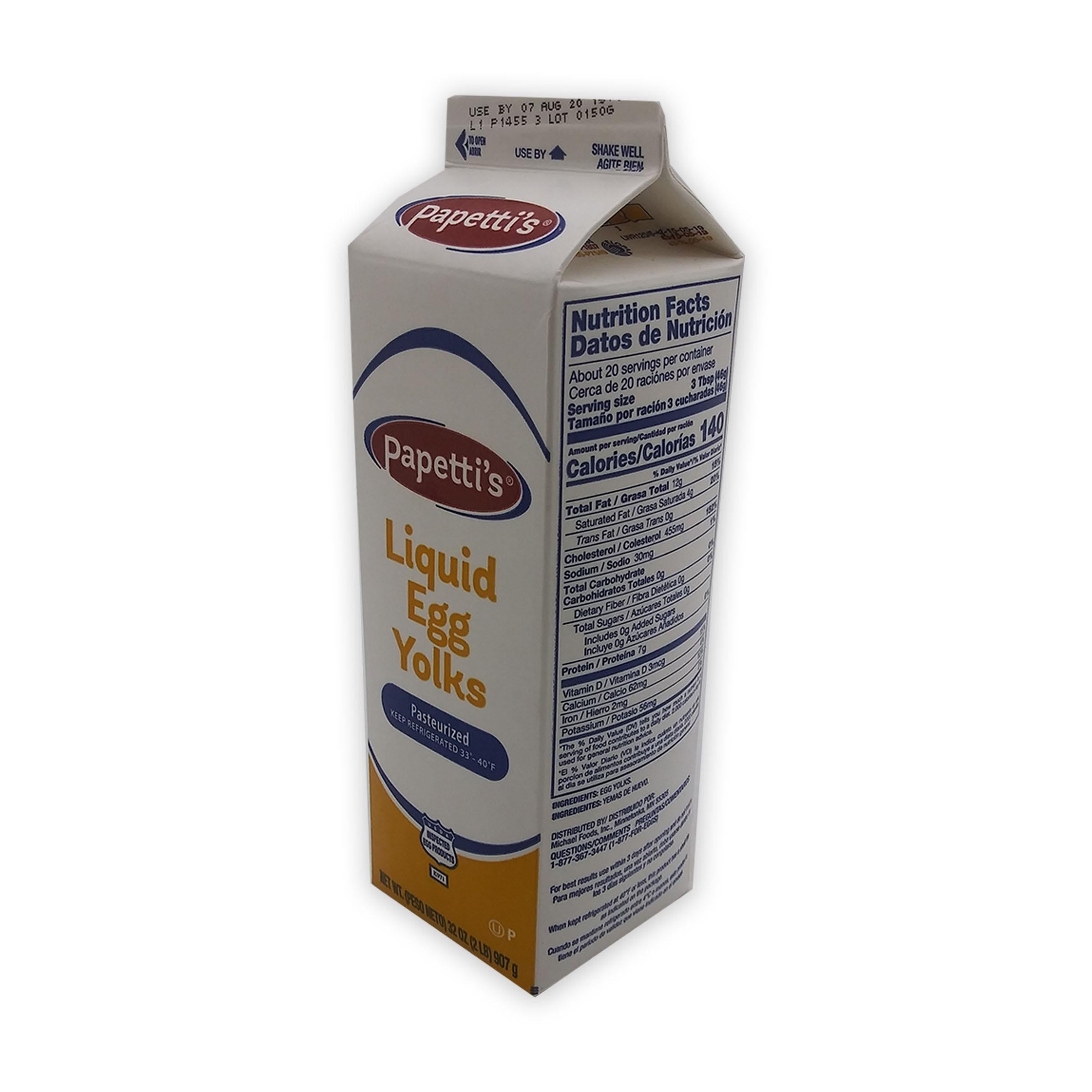 * 2lb Liquid Egg Yolk