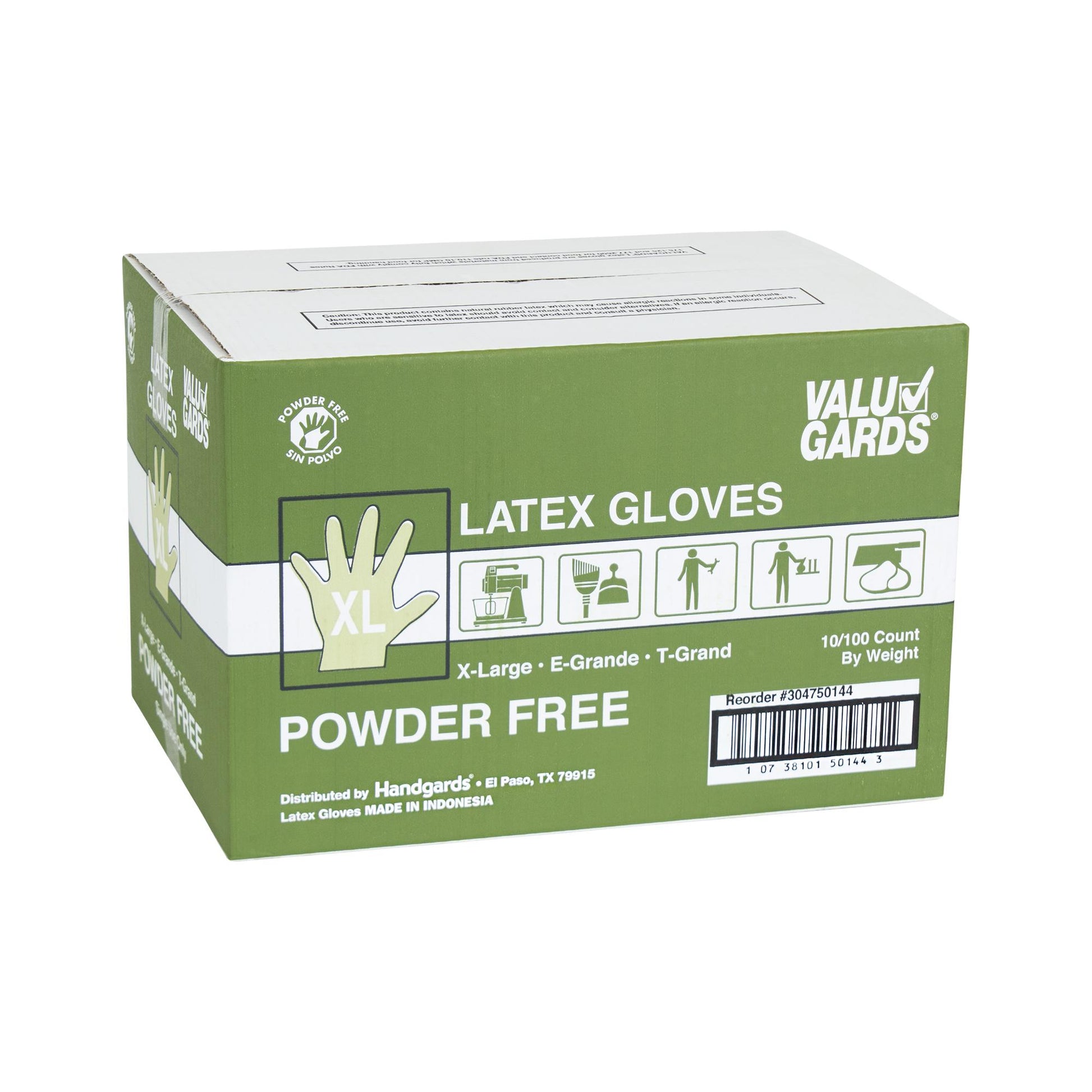 Gloves Latex Extra Large Powder Free
