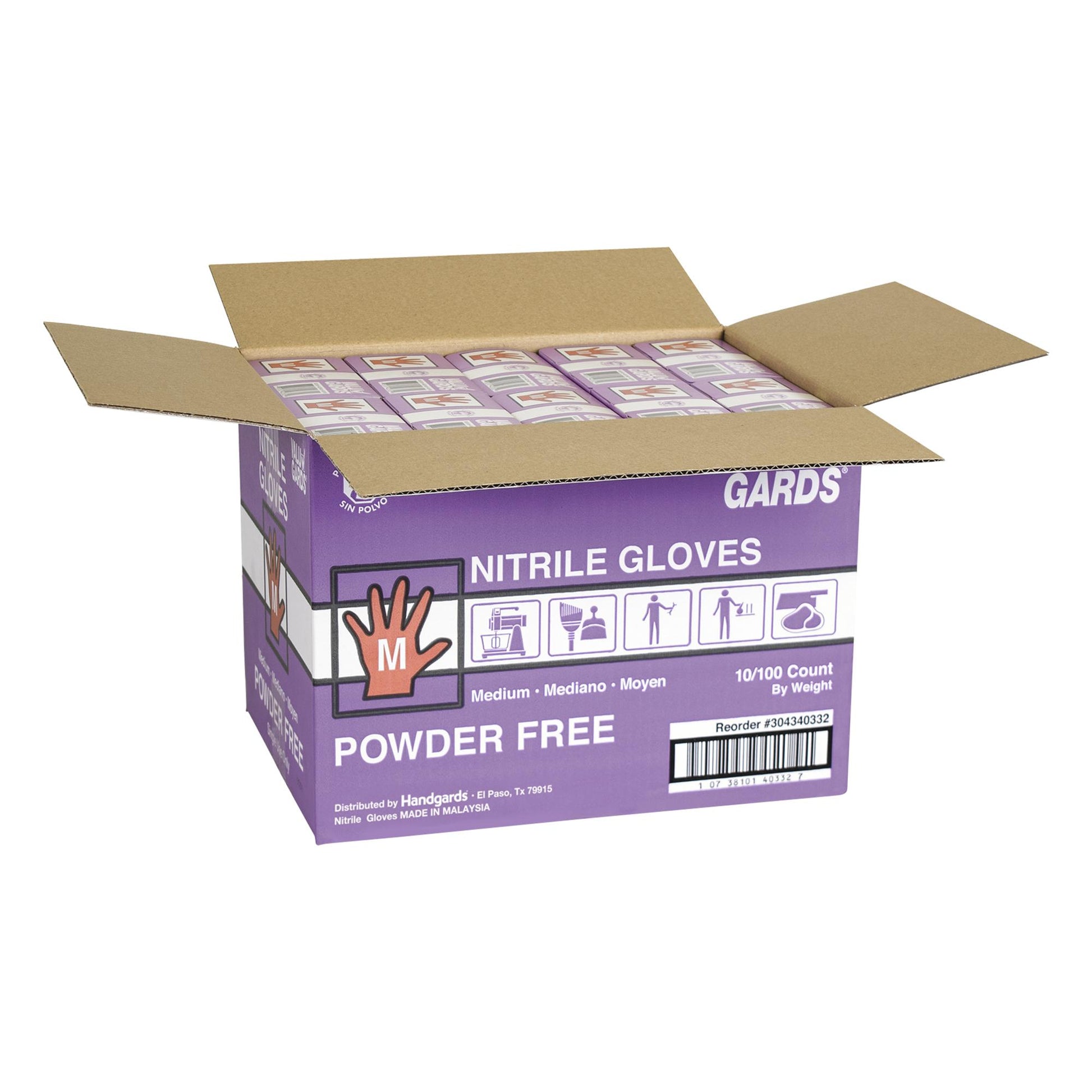 * Gloves Nitrile Purple Powder Free Medium