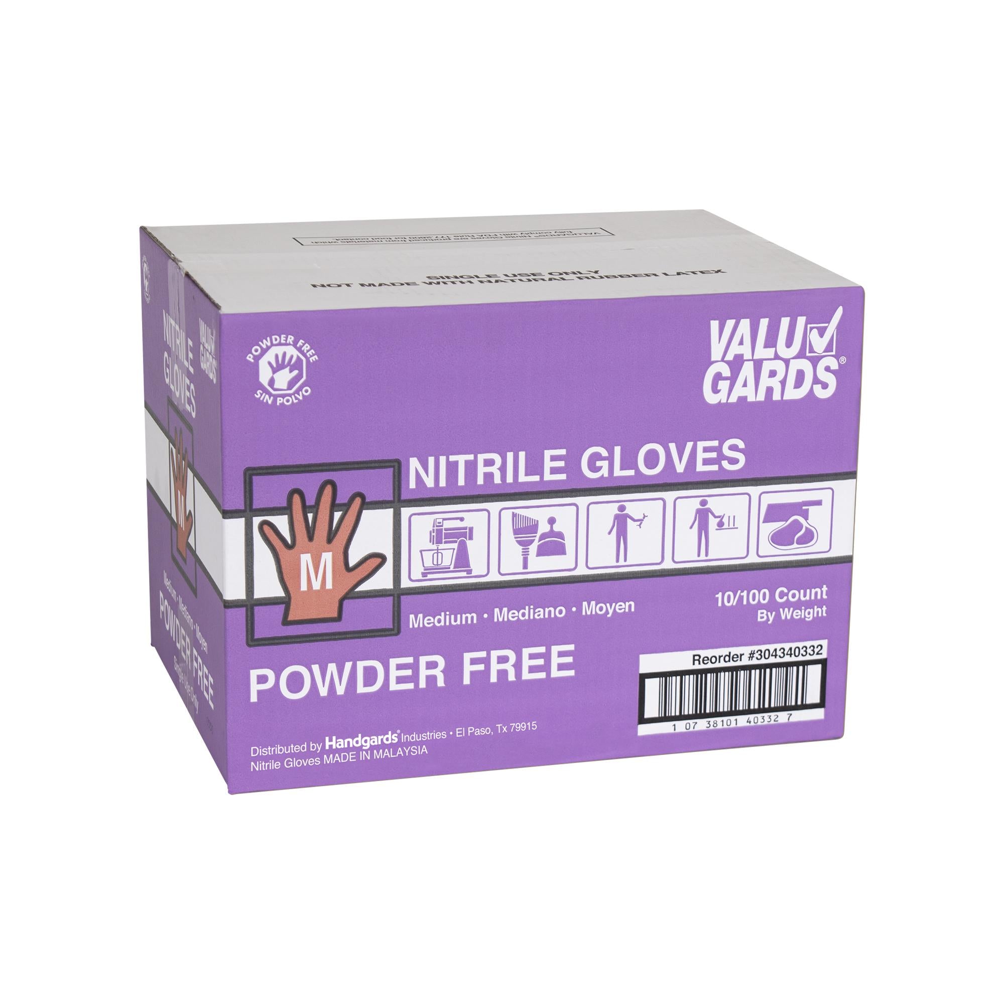 * Gloves Nitrile Purple Powder Free Medium