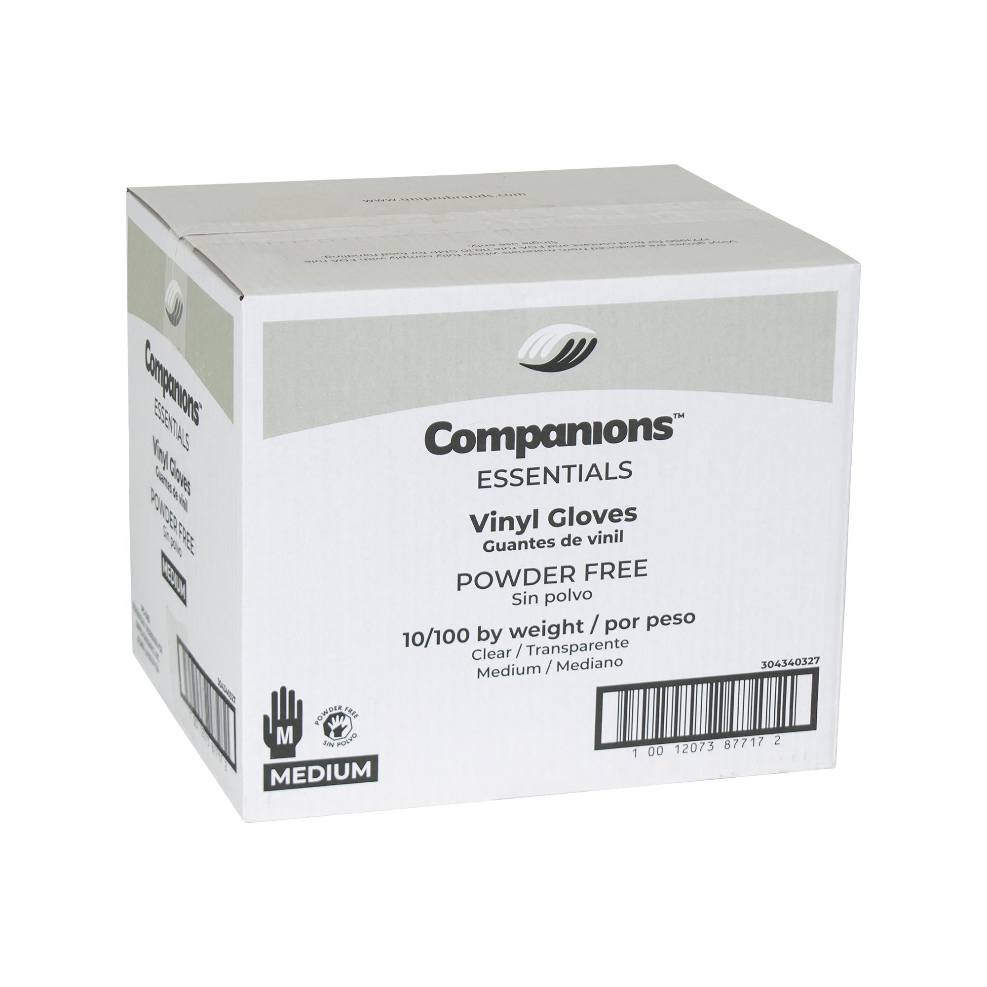 * Gloves Vinyl Powder Free Medium
