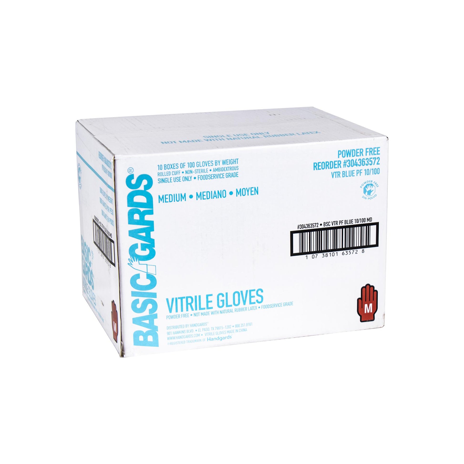 * Medium Blue Vitrile Gloves