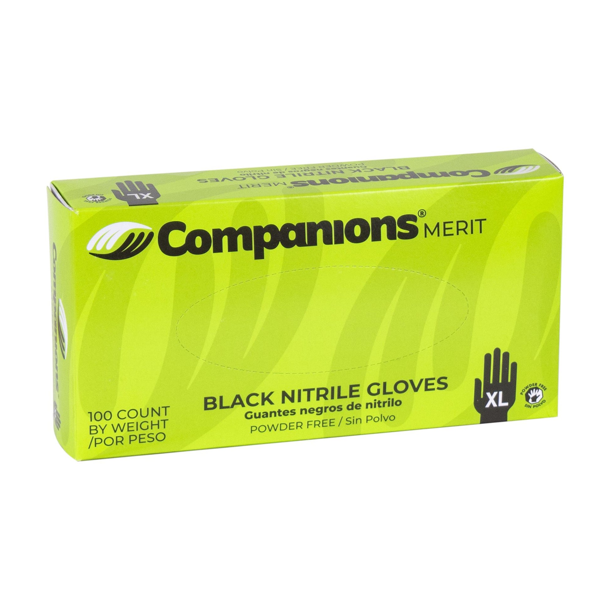 * Gloves Nitrile Black Powder Free Extra Large