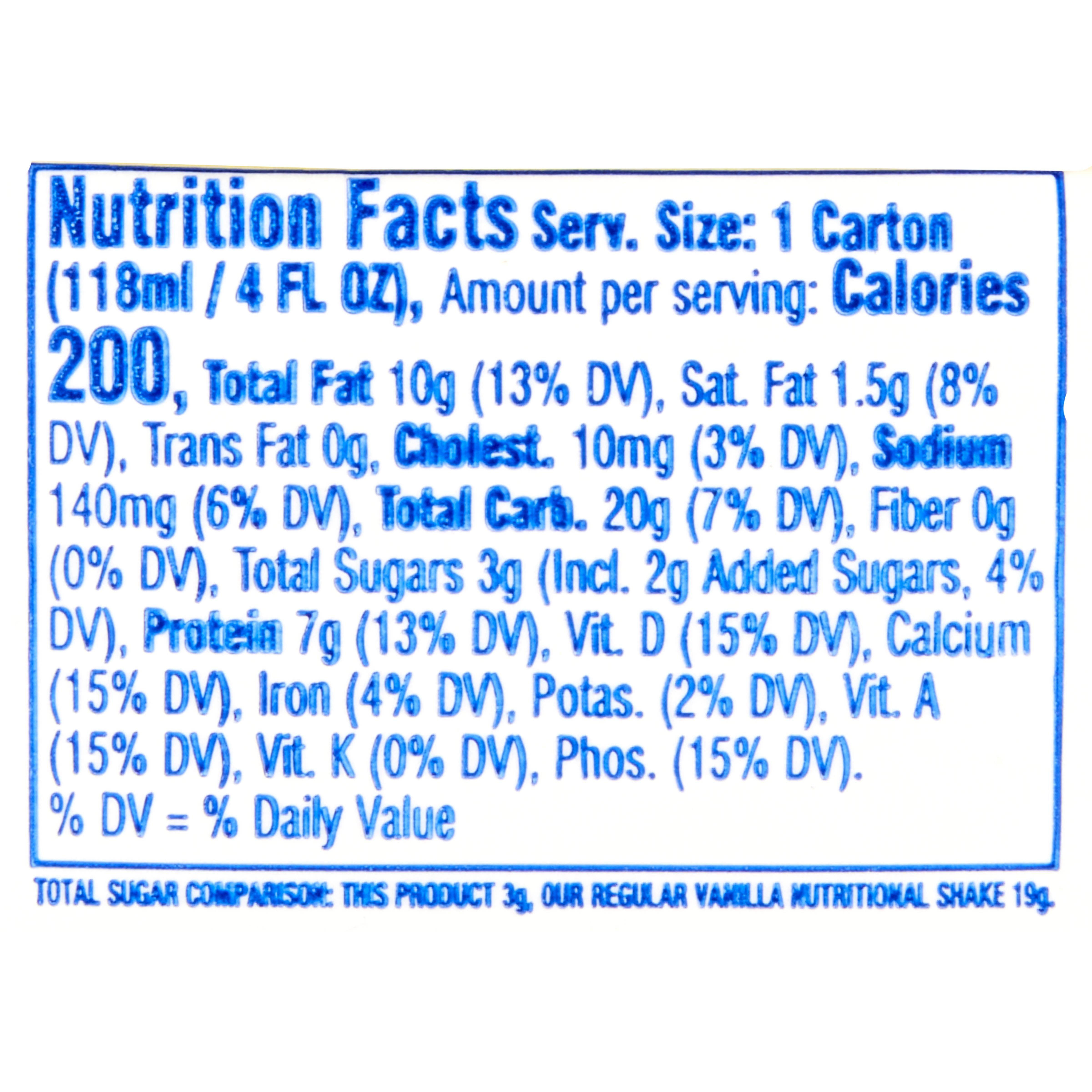 Mighty Shake Vanilla No Sugar Added