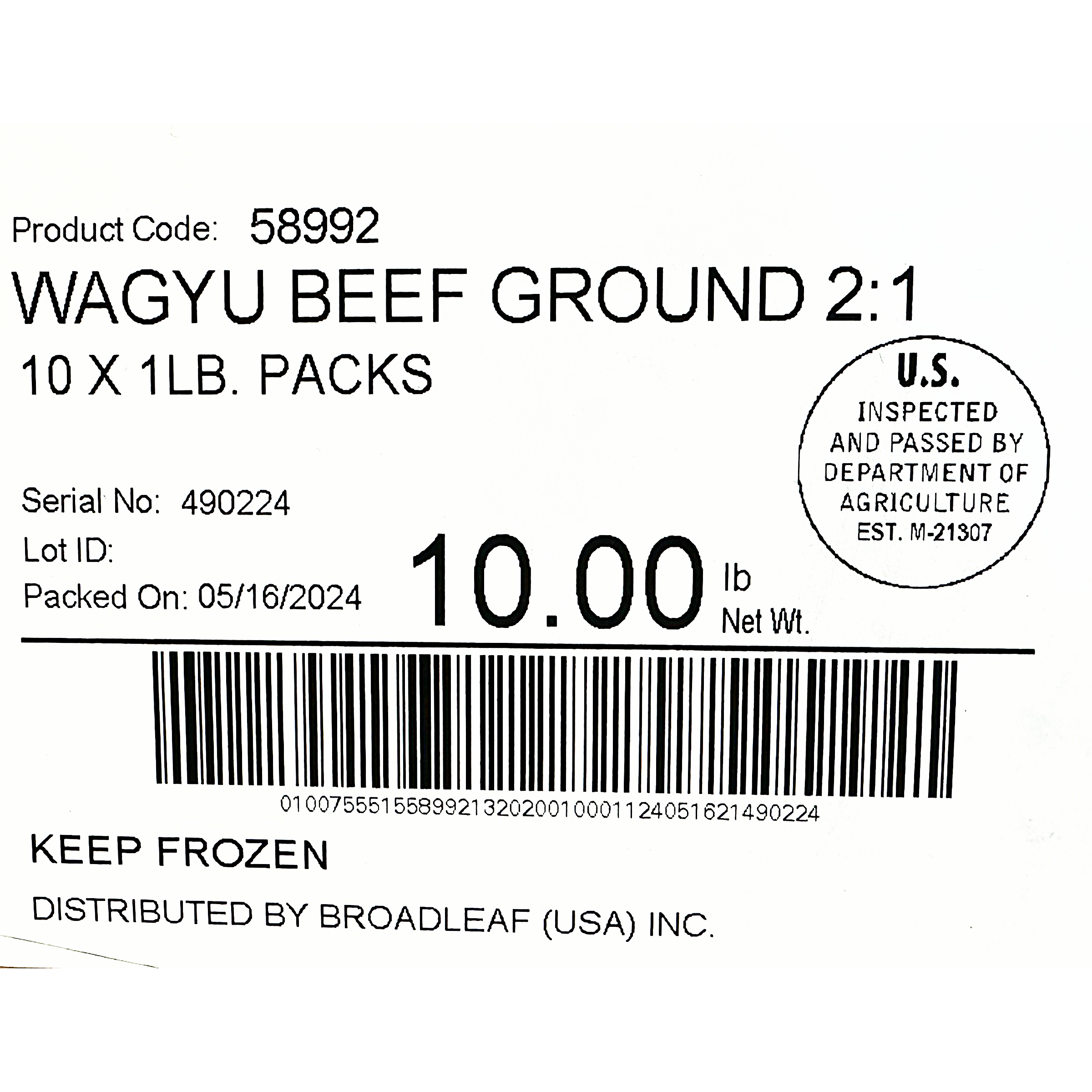 8oz Wagyu Beef Burger