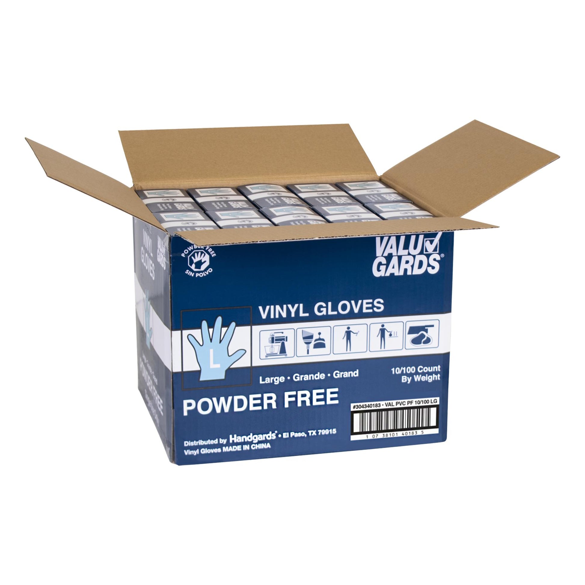* Gloves Vinyl Powder Free Large