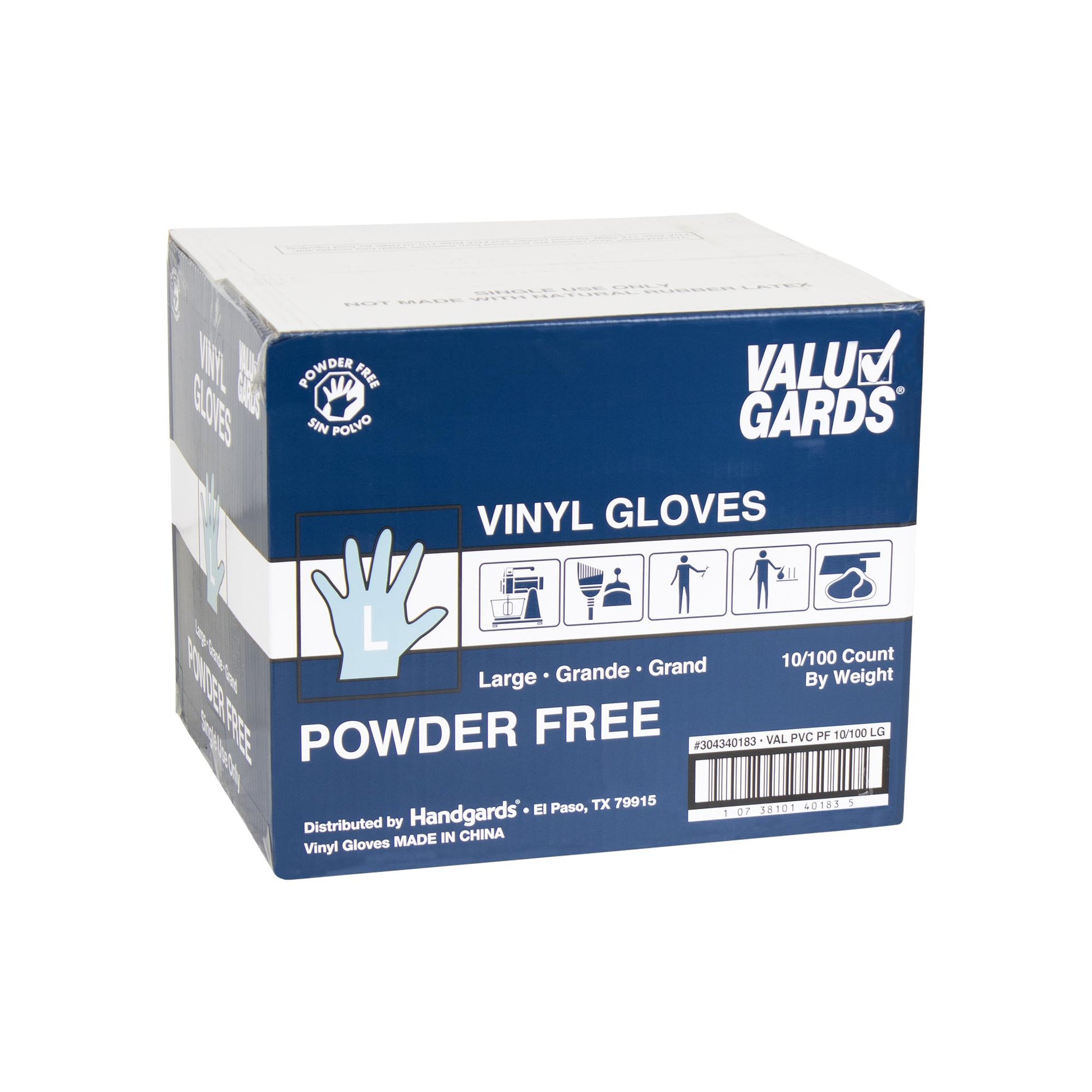 * Gloves Vinyl Powder Free Large