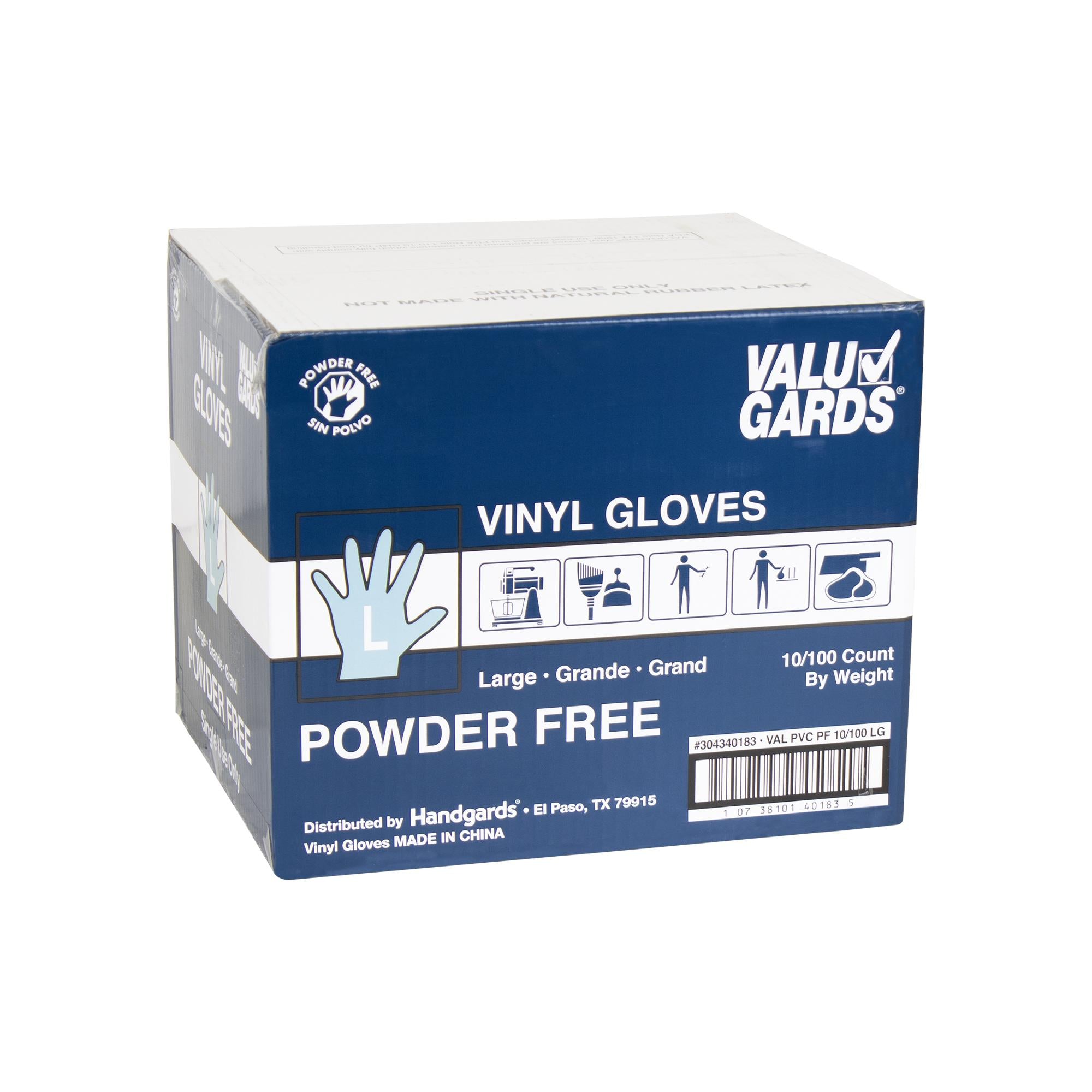 * Gloves Vinyl Powder Free Large