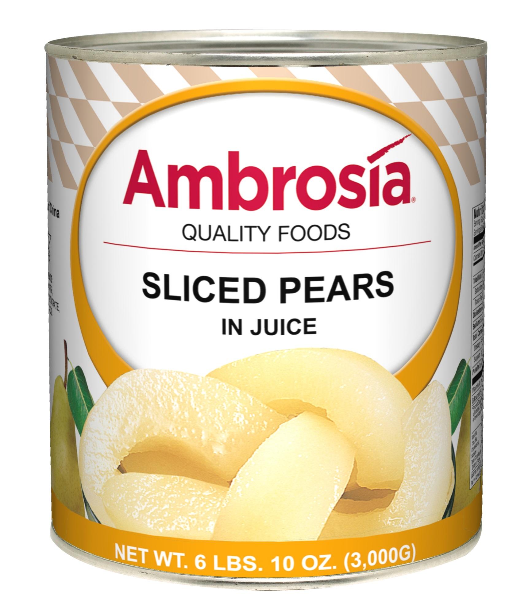 Sliced Pears in Natural Juice