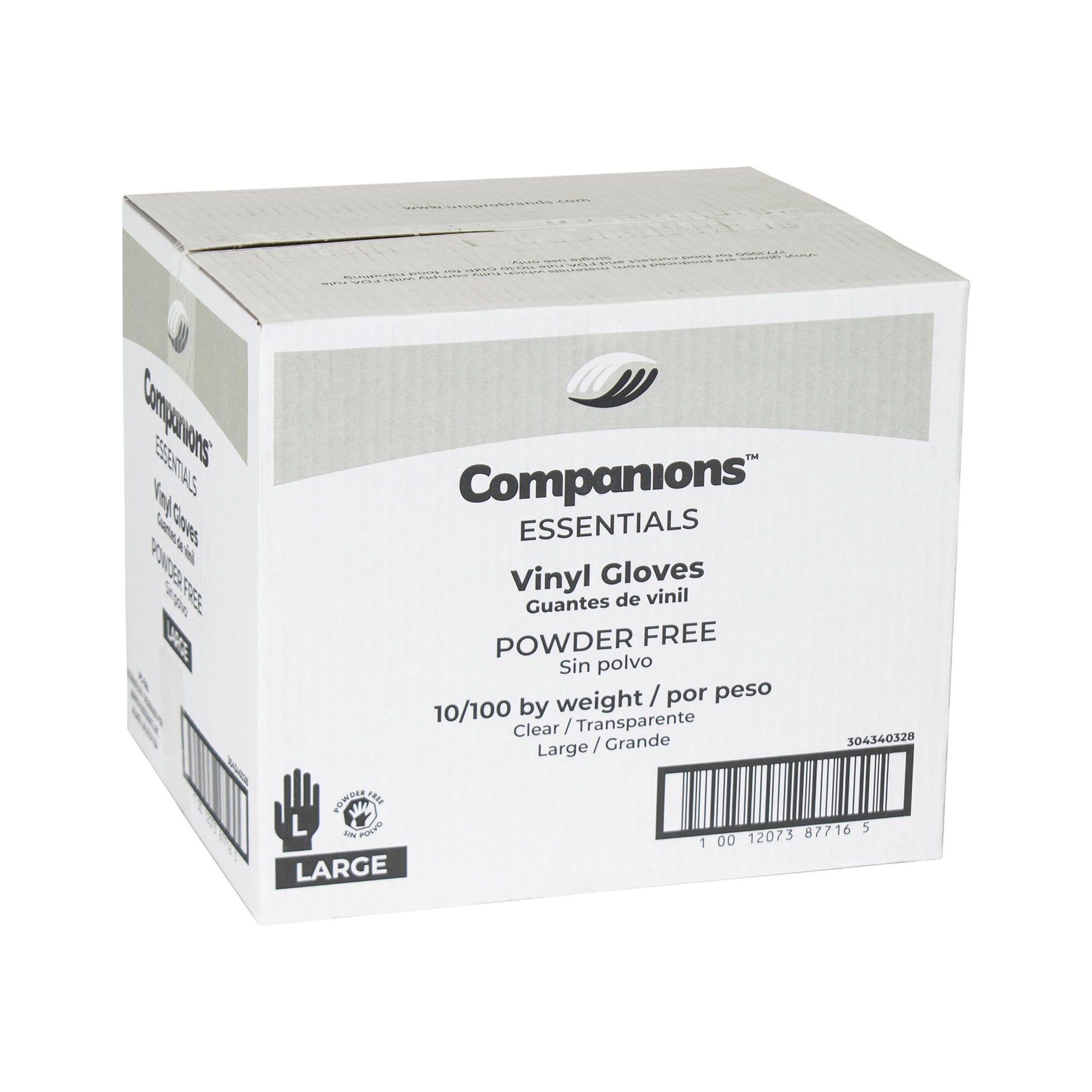 * Gloves Vinyl Powder Free Large