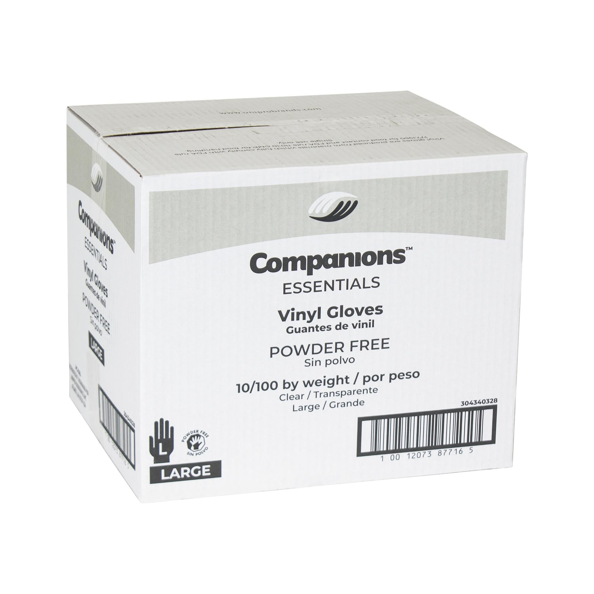 * Gloves Vinyl Powder Free Large