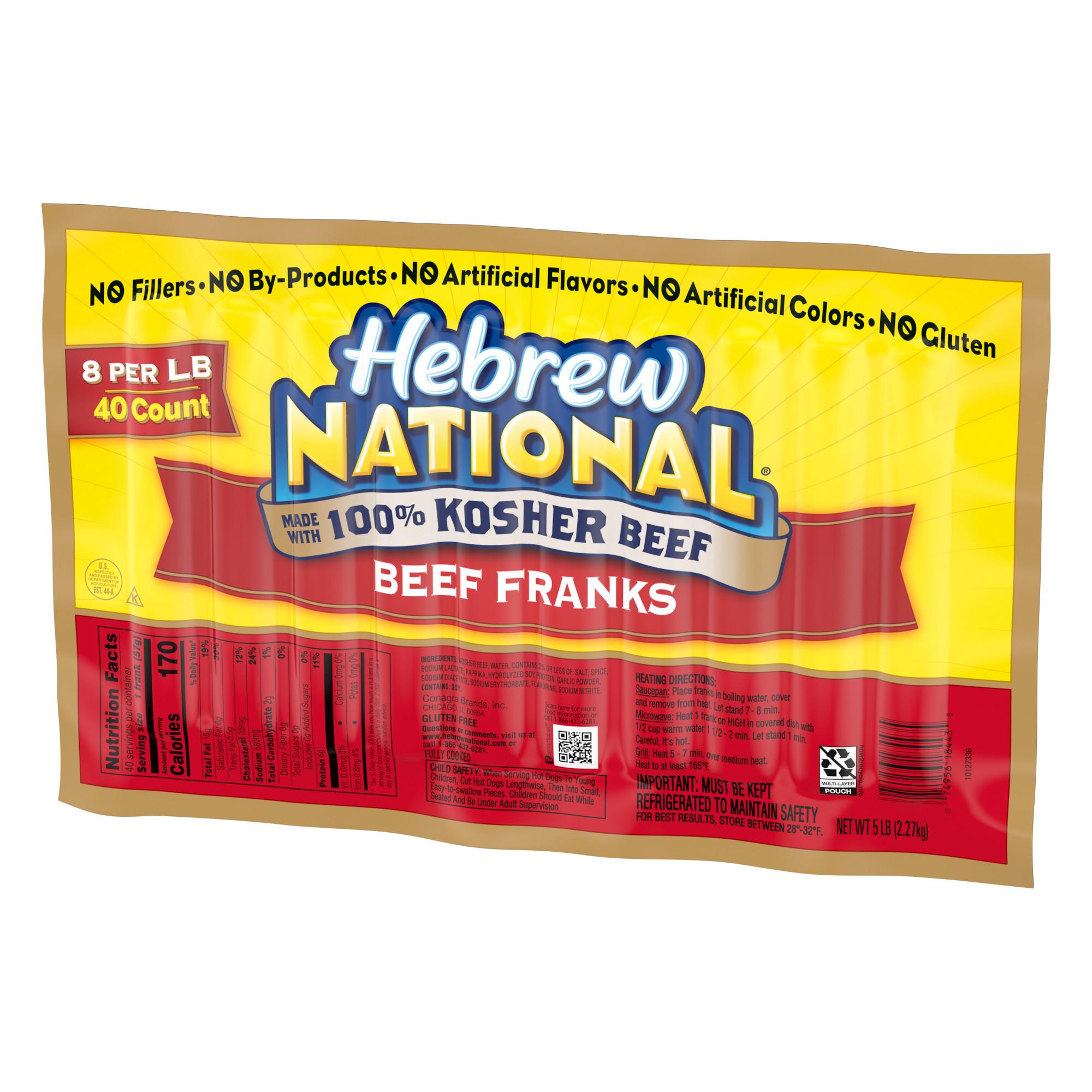 Skinless Kosher Hot Dog 6 Inch 8:1