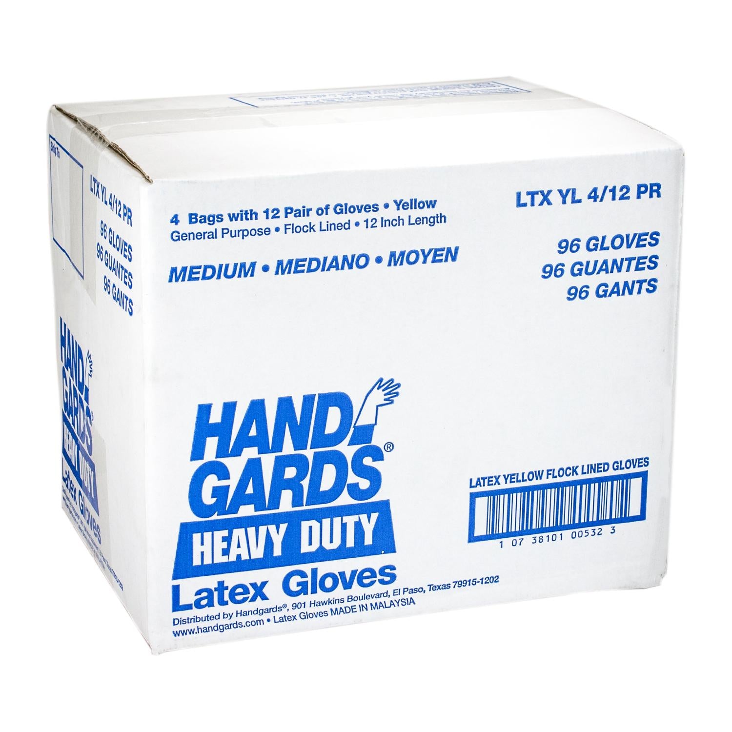 Gloves Yellow Rubber Medium