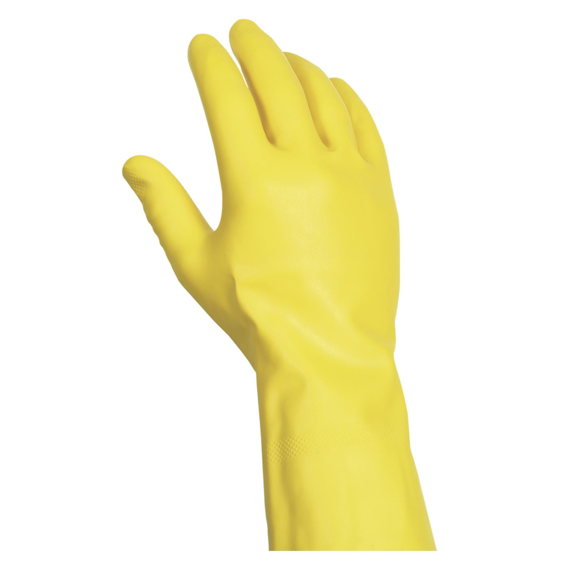 Gloves Yellow Rubber Medium