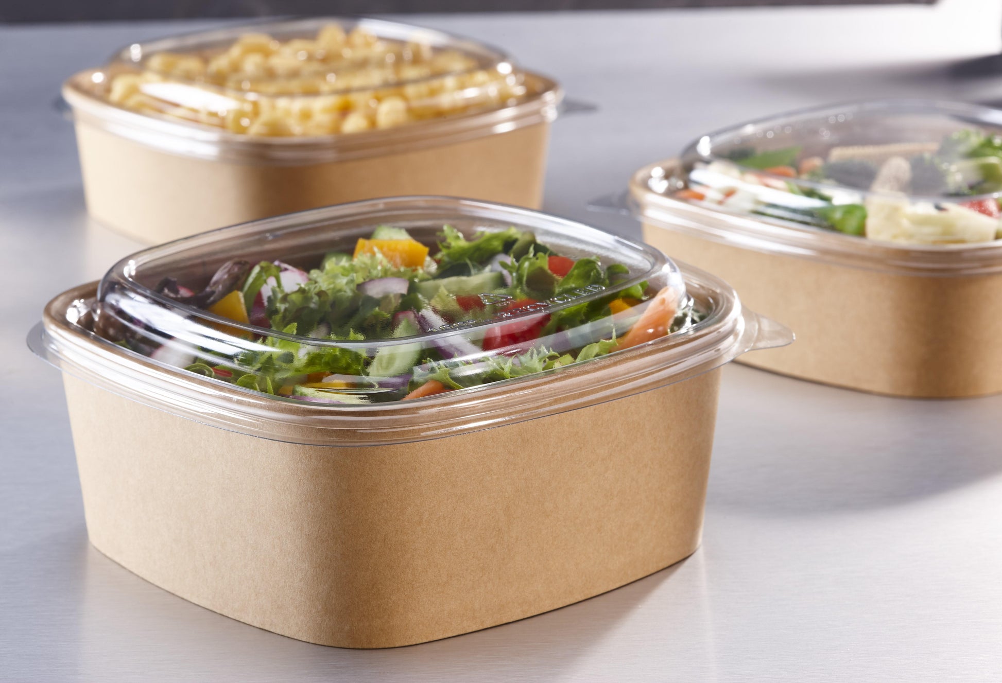 Clear PET LID Fits 24/32oz Square Bowl