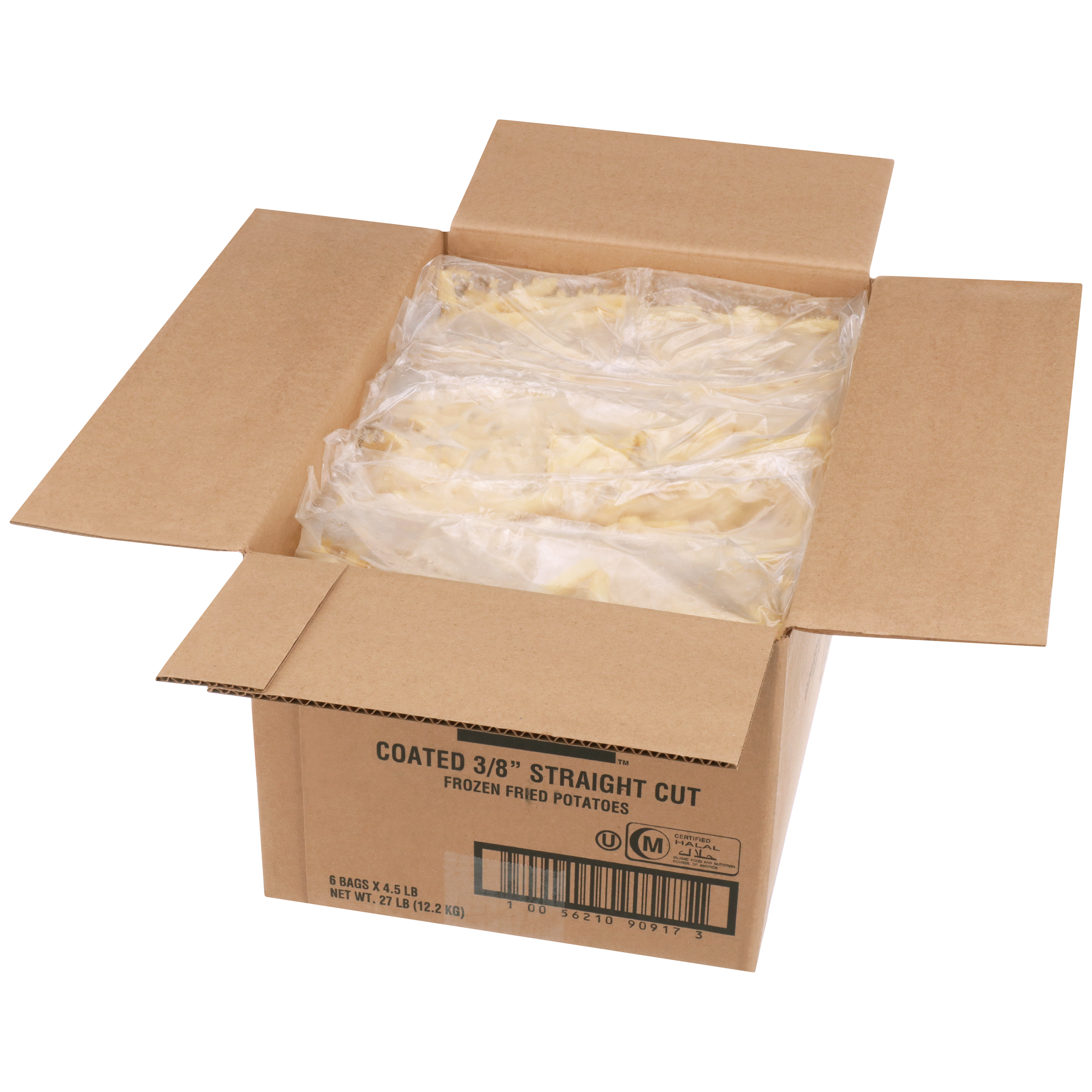 3/8 Inch Straight Cut Coated Fries