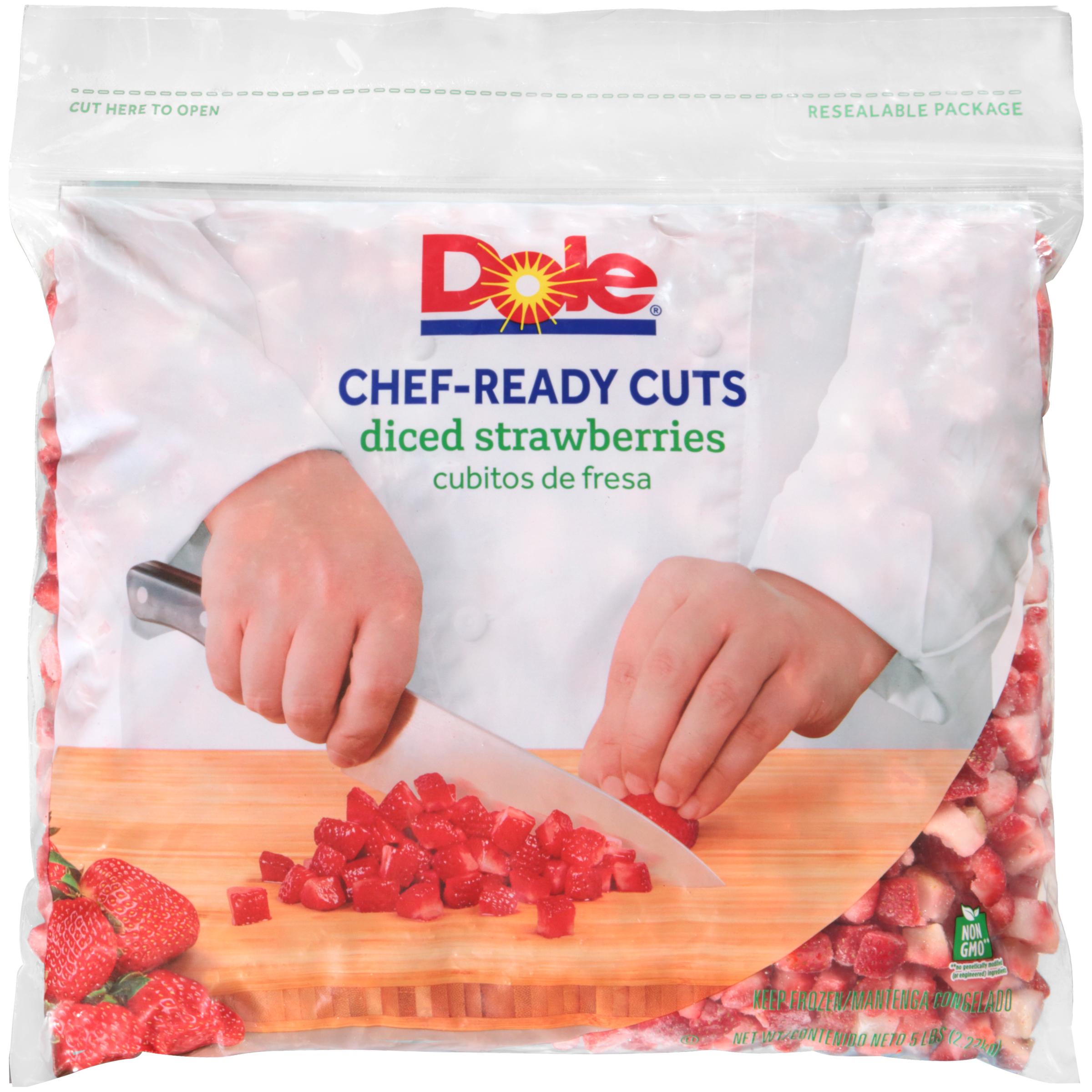 * 1/2 Inch IQF Diced Strawberries