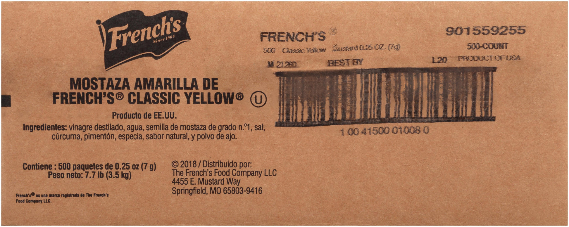 * Yellow Mustard Packets