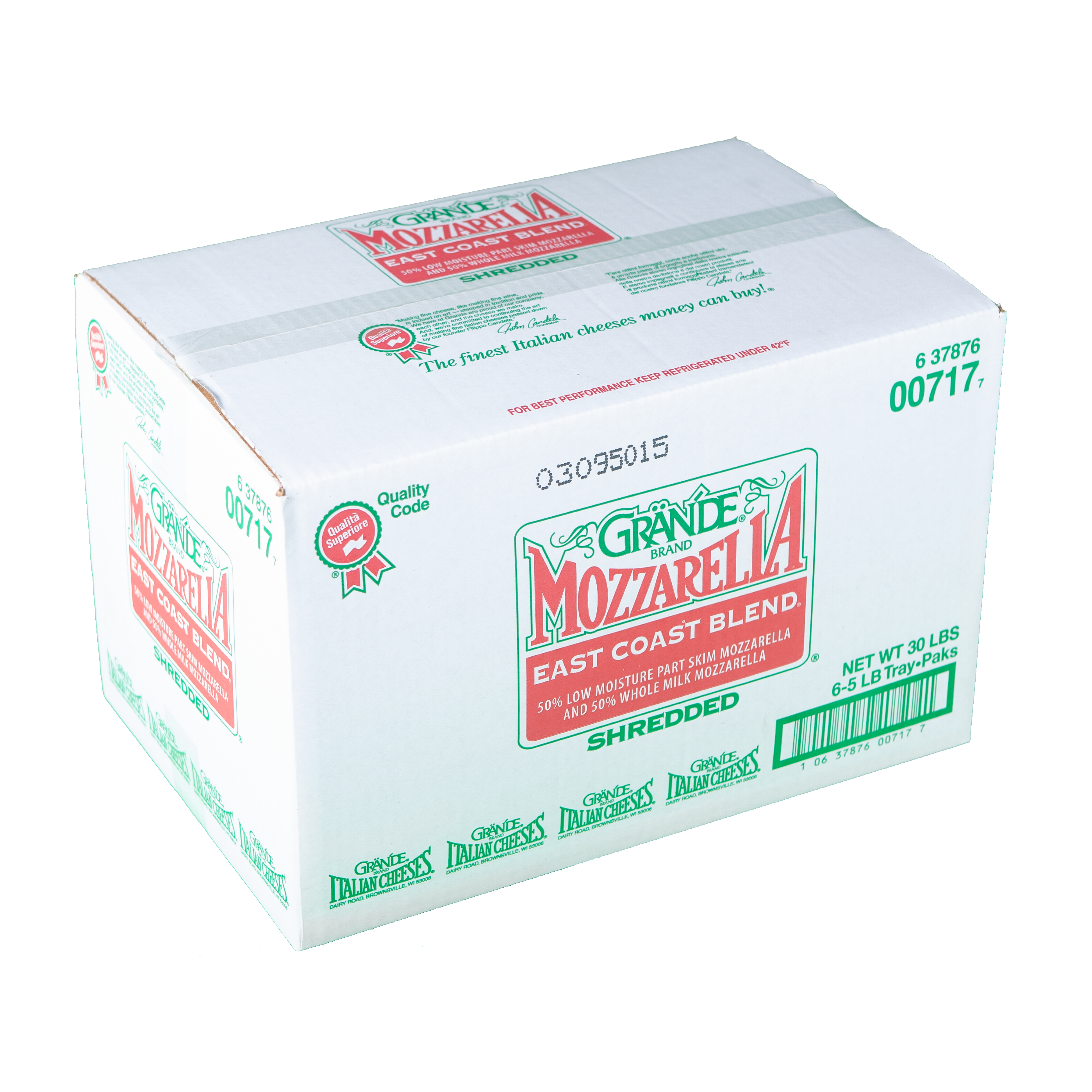 East Coast Blended Shredded Mozzarella Cheese