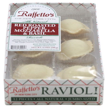Round Mozzarella & Roasted Pepper Ravioli