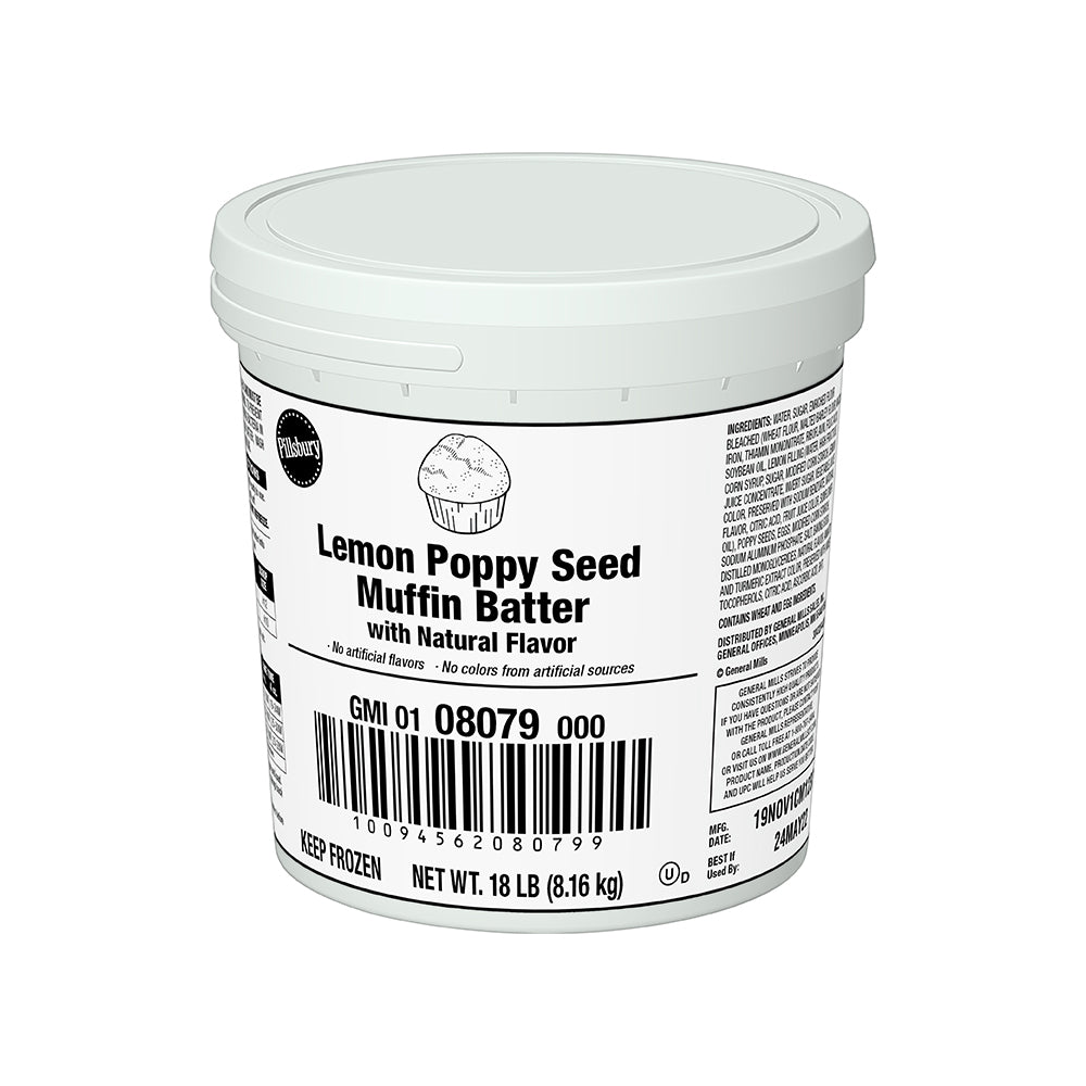 Muffin Batter Lemon Poppy Seed Frozen Pail
