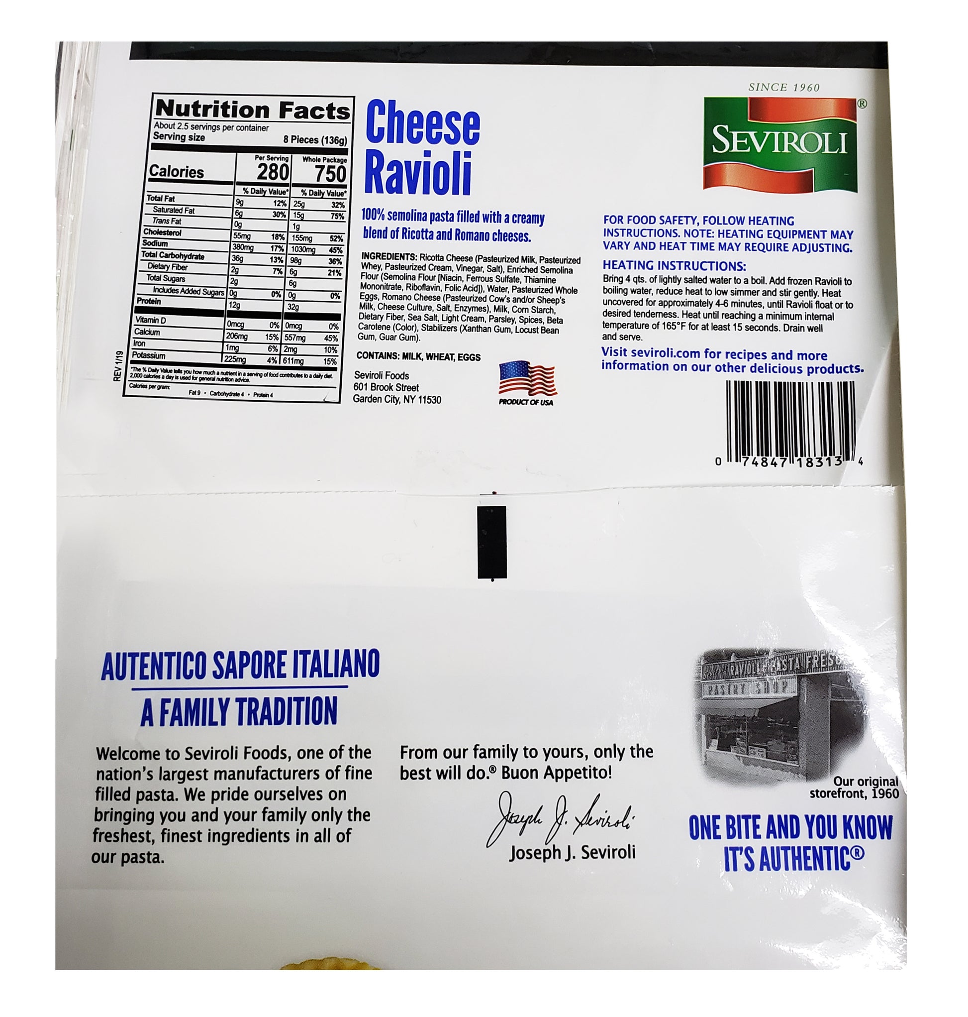 Large Round Cheese Ravioli