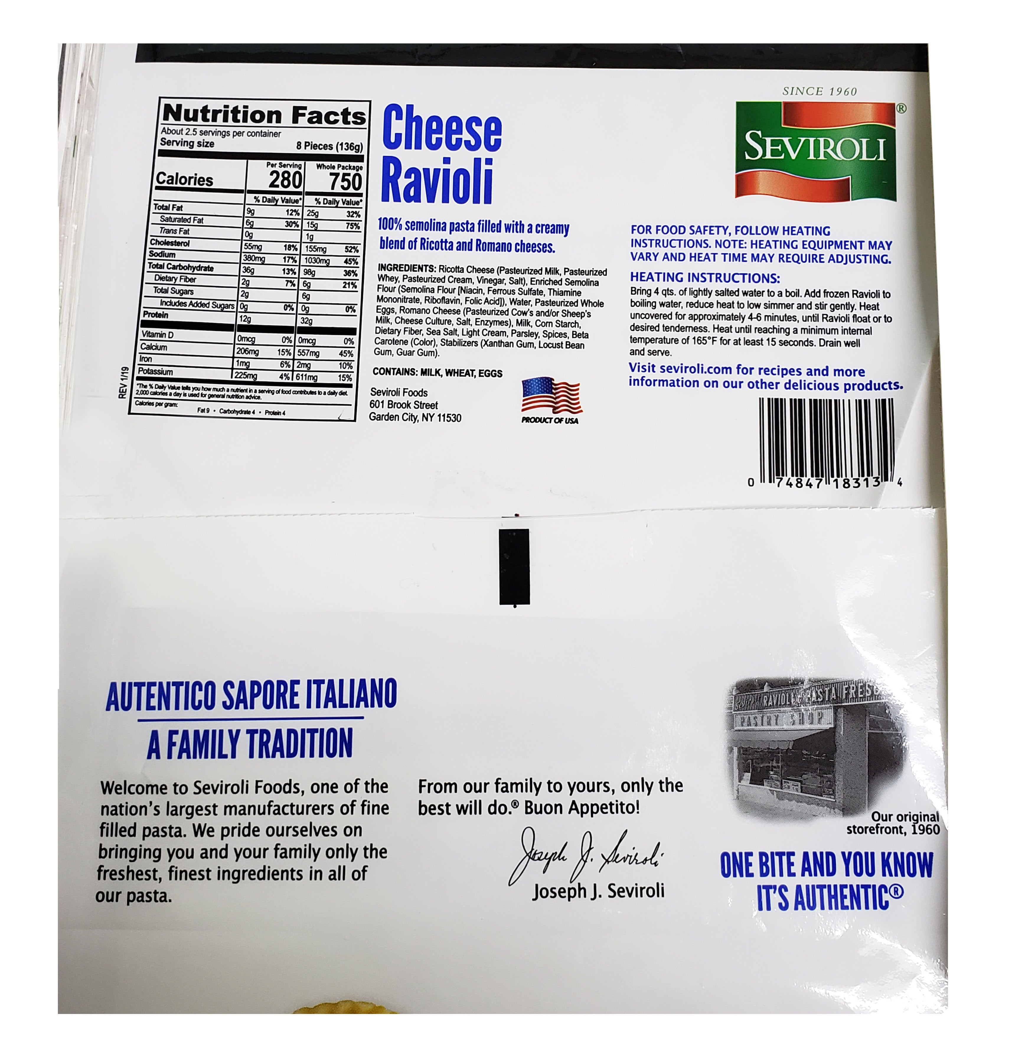 Large Round Cheese Ravioli