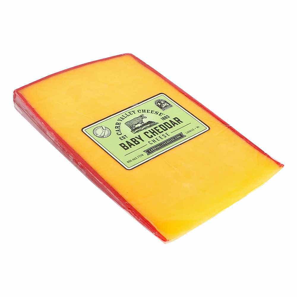 Red Wax Baby Cheddar Wedge