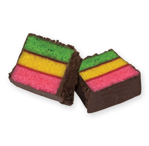 Layered Rainbow Cookie (Sliced)