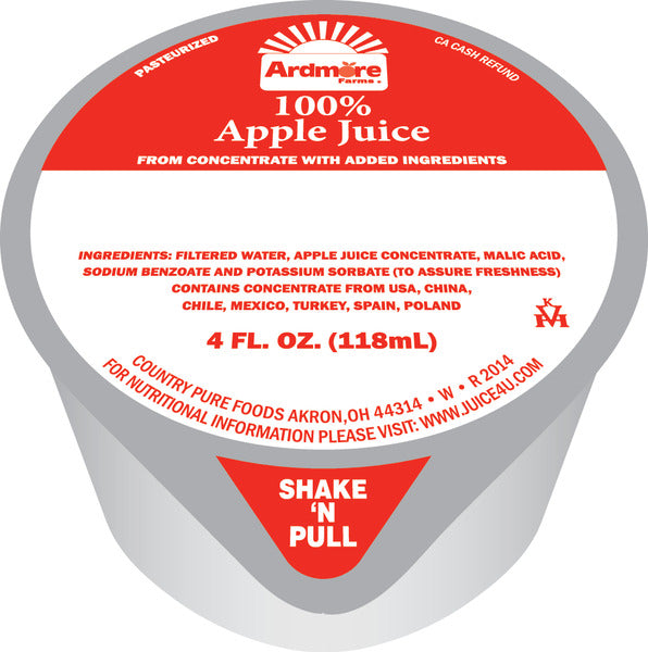 4oz Apple Juice Frozen Cup