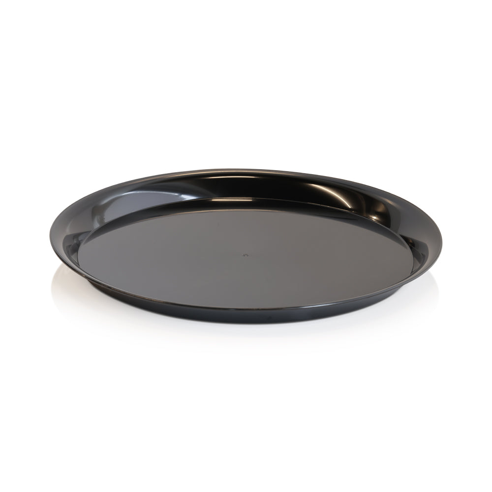12in Black Round Catering Tray