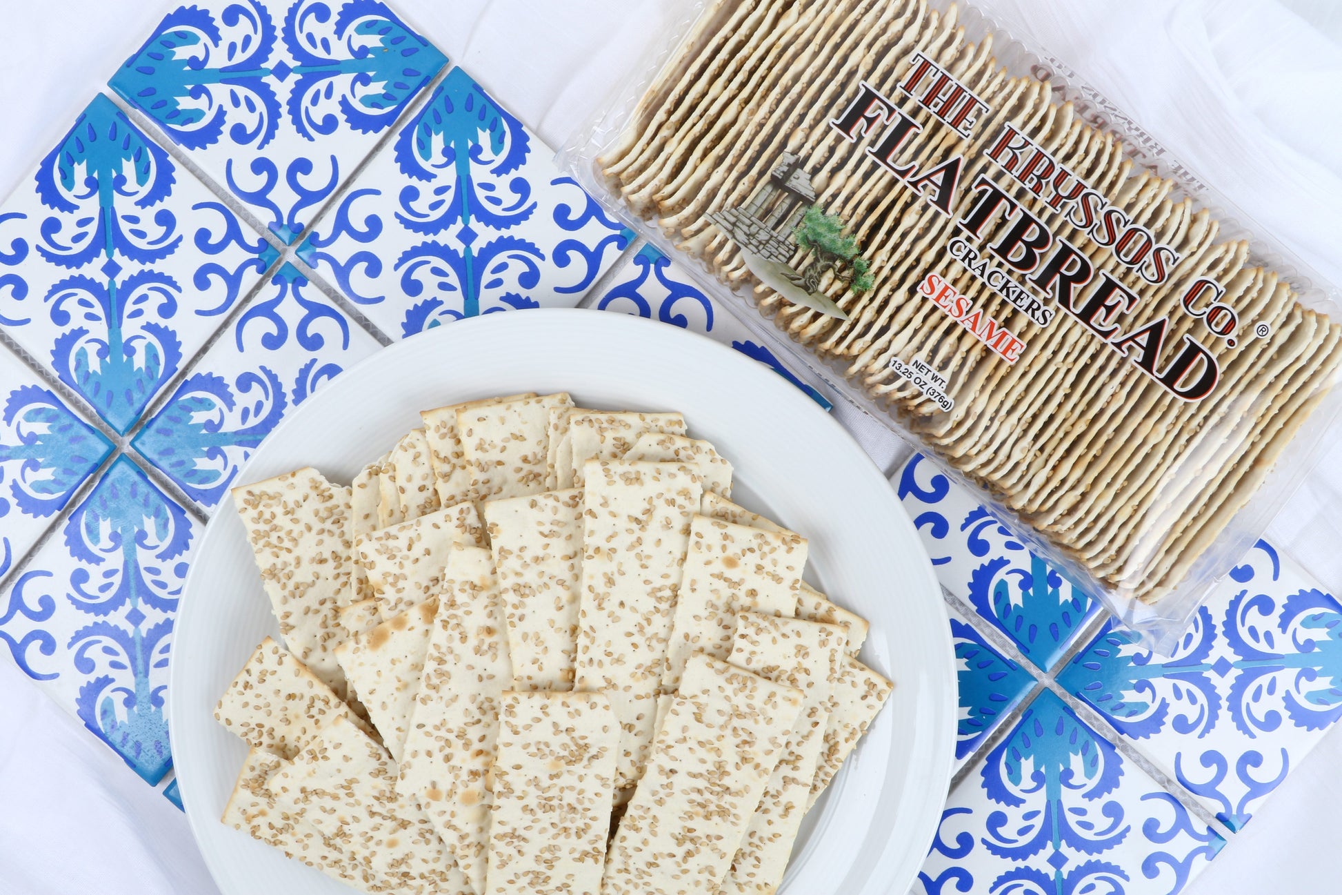 Kryssos Sesame Flatbread Crackers