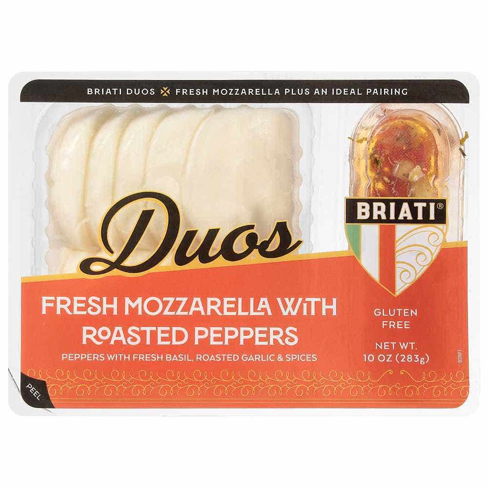 Mozzarella and Roasted Pepper Duos